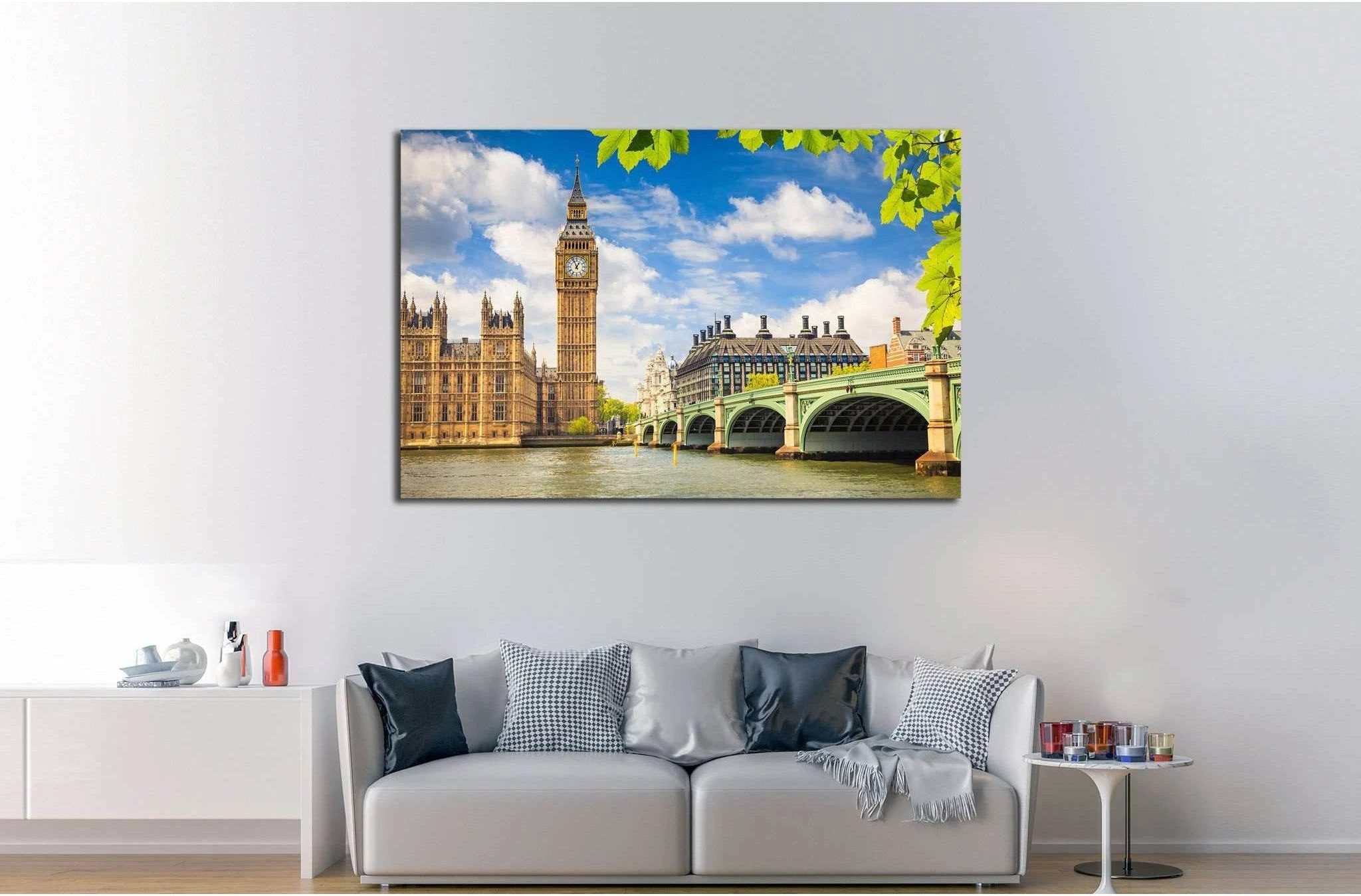 Big Ben at summer, London №561 Ready to Hang Canvas Print - Zellart Canvas Prints ALL_Products, s-561