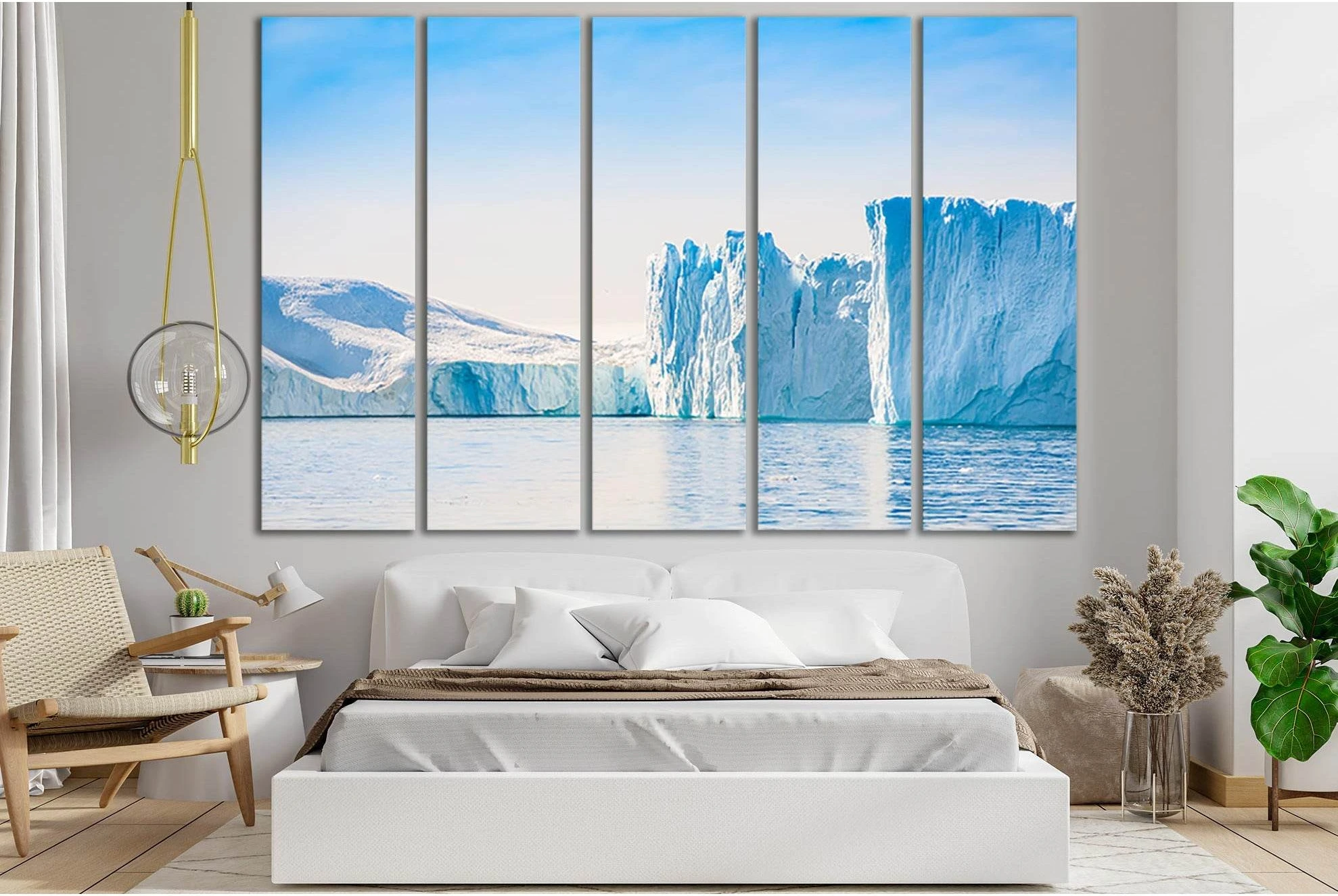 Big Blue Icebergs №SL1323 Ready to Hang Canvas Print - Zellart Canvas Prints 0new, ALL_Products, Glacials