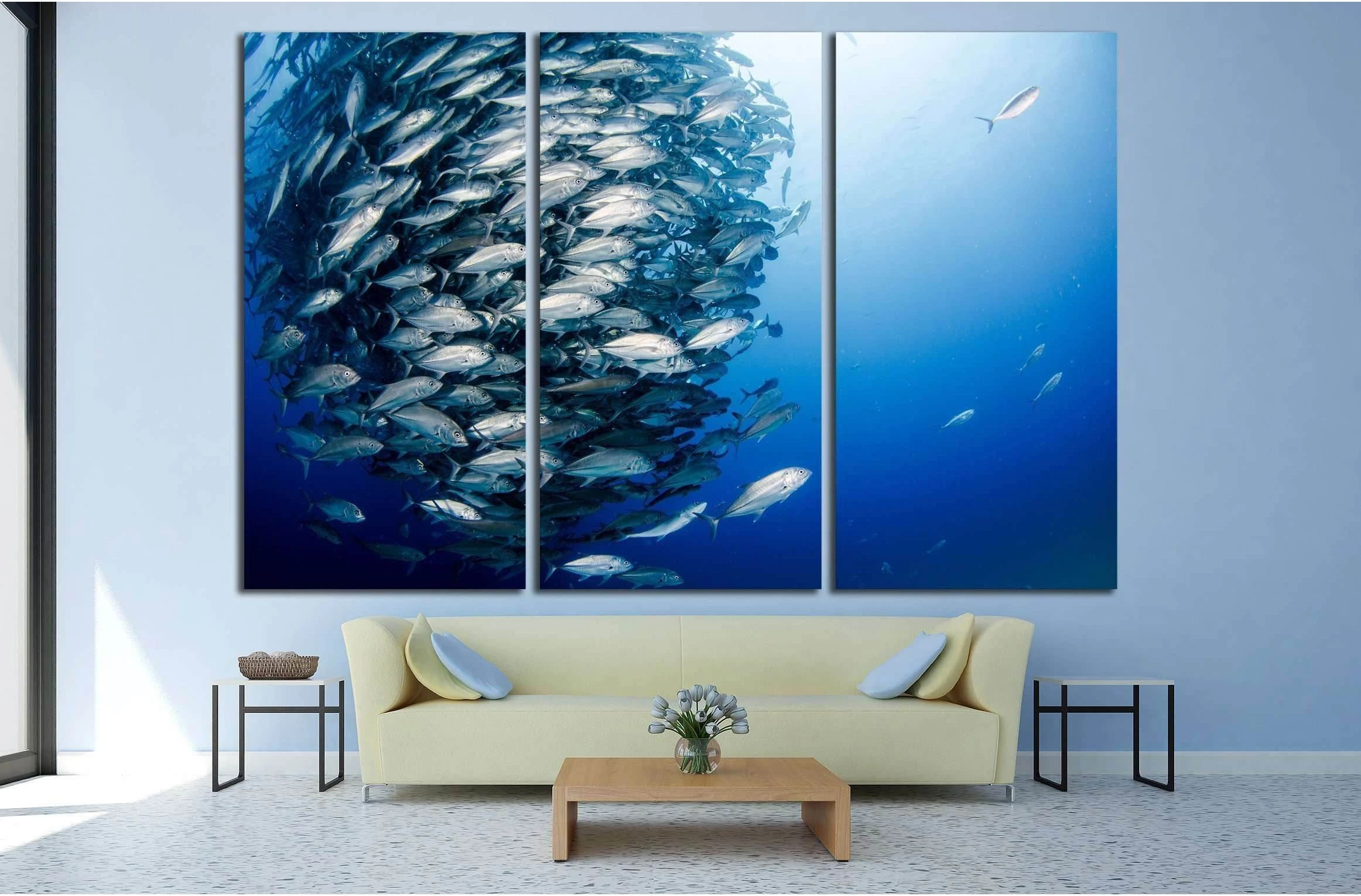 Big eye Trevally Jack, Cabo Pulmo National Park, The world's aquarium. Baja California Sur,Mexico №2367 Ready to Hang Canvas Print - Zellart Canvas Prints ALL_Products, s-2367