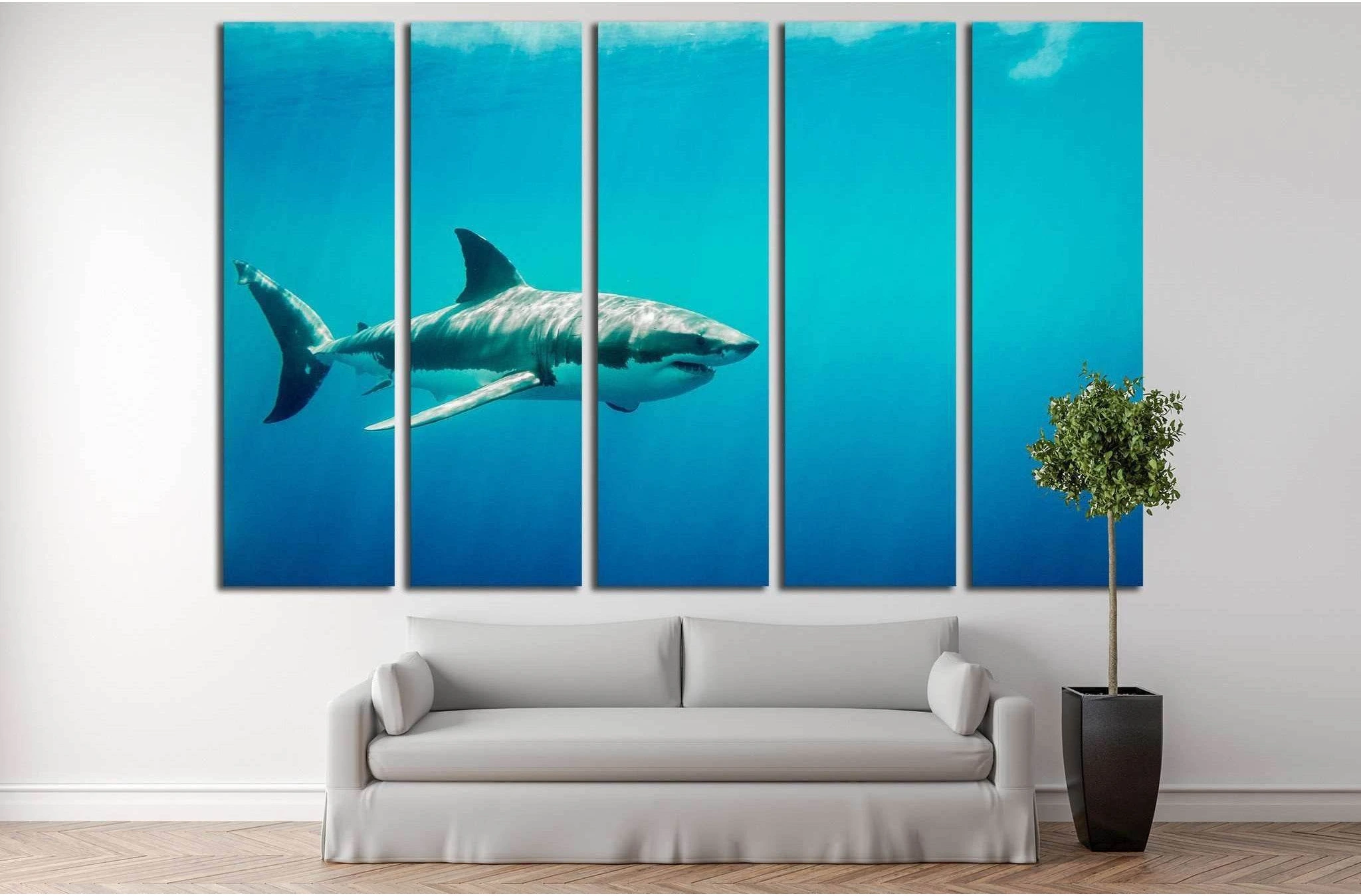 Big Shark №500 Ready to Hang Canvas Print - Zellart Canvas Prints ALL_Products, s-500