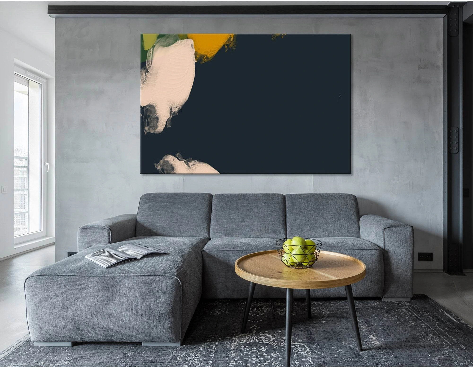 Black And Beige Trendy Abstract №04401 Ready to Hang Canvas Print - Zellart Canvas Prints ALL_Products