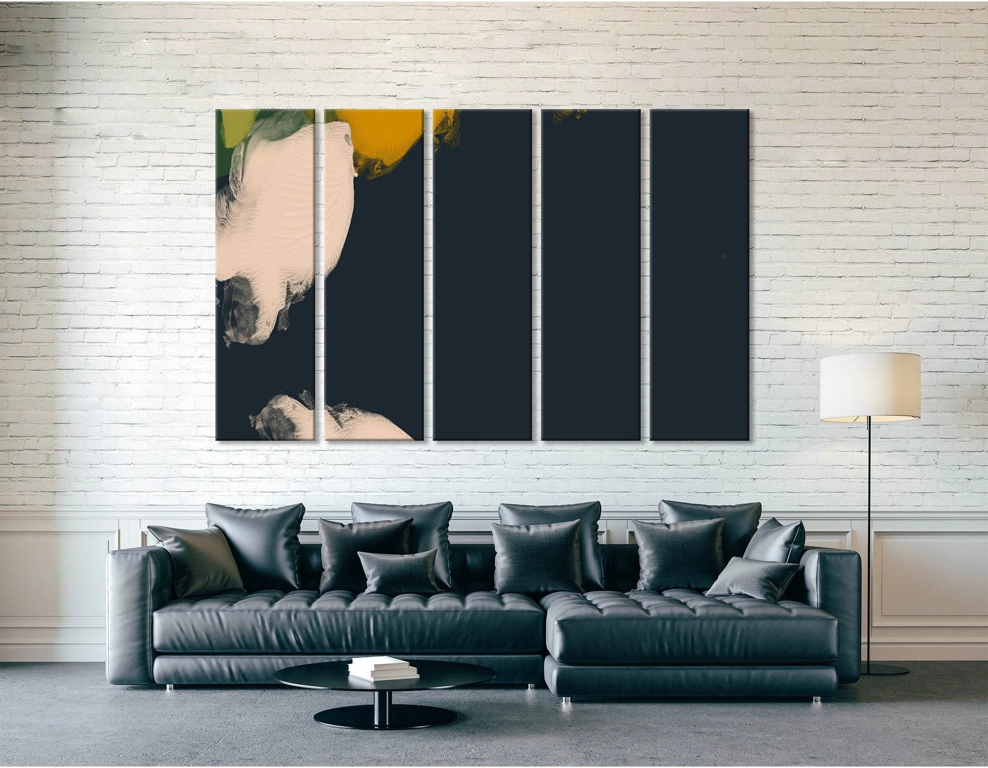Black And Beige Trendy Abstract №04401 Ready to Hang Canvas Print - Zellart Canvas Prints ALL_Products