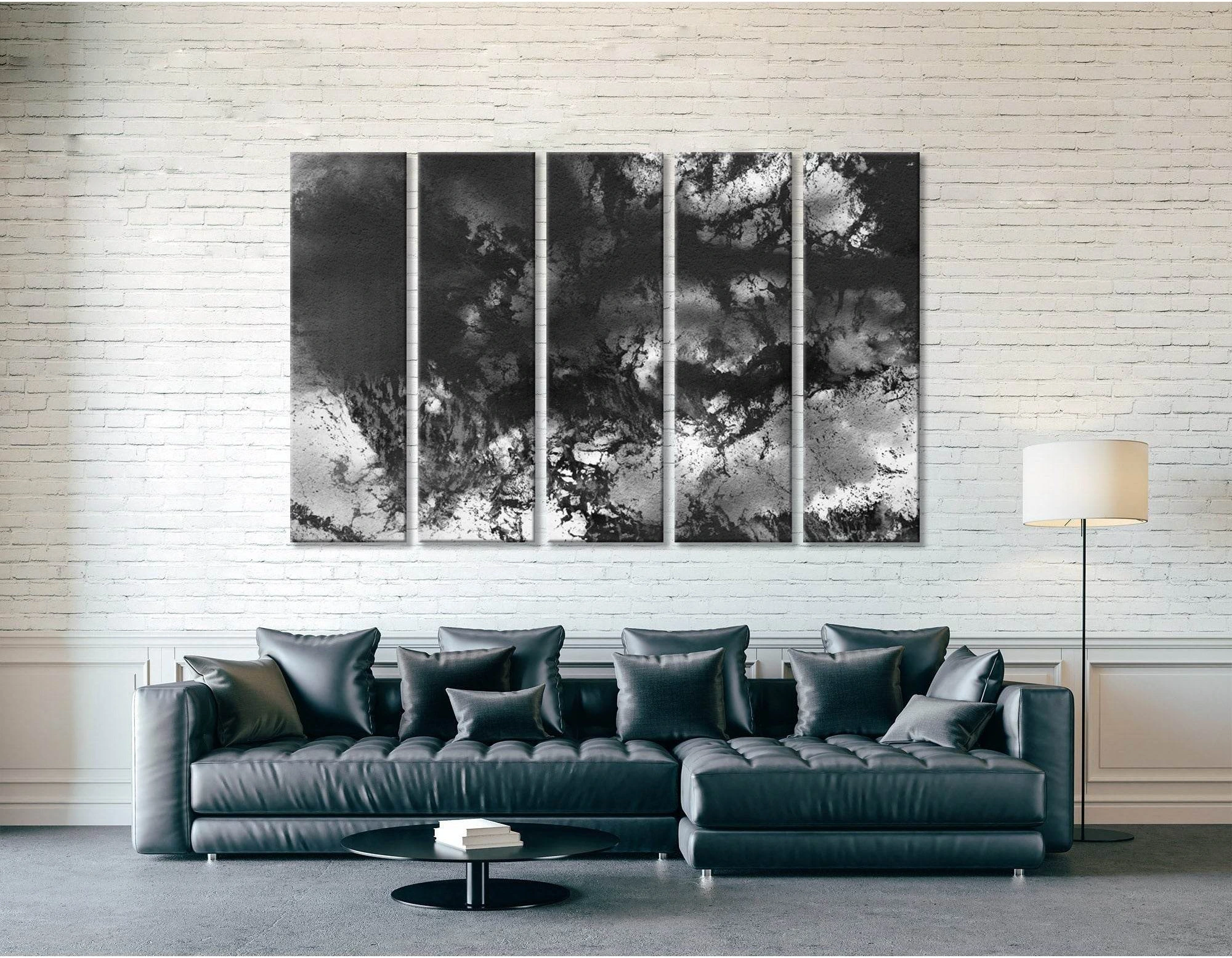 Black And White Abstract №04371 Ready to Hang Canvas Print - Zellart Canvas Prints ALL_Products