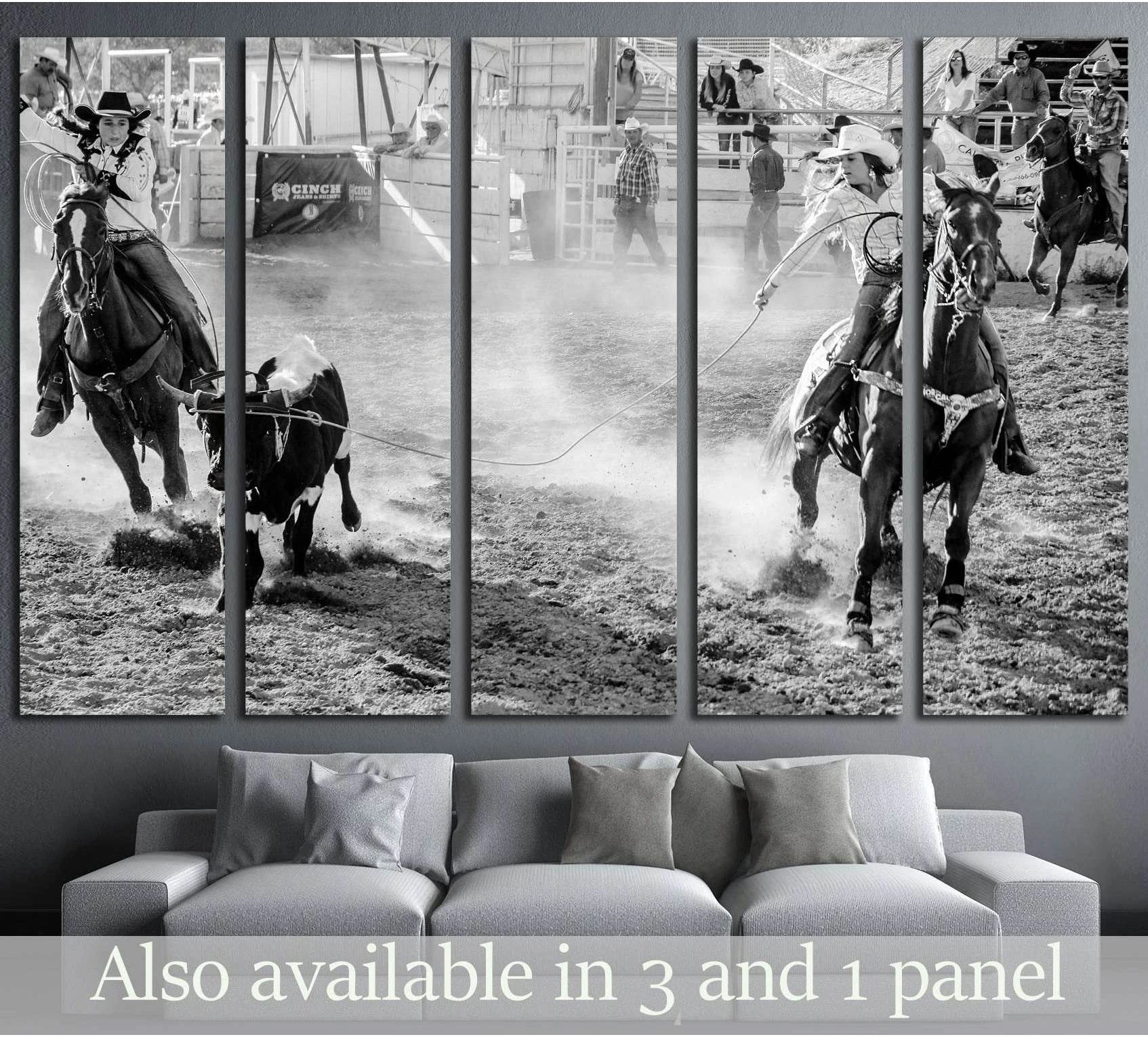 Black & white horses wall art №5002 - Zellart Canvas Prints ALL_Products, Horses, s-5002