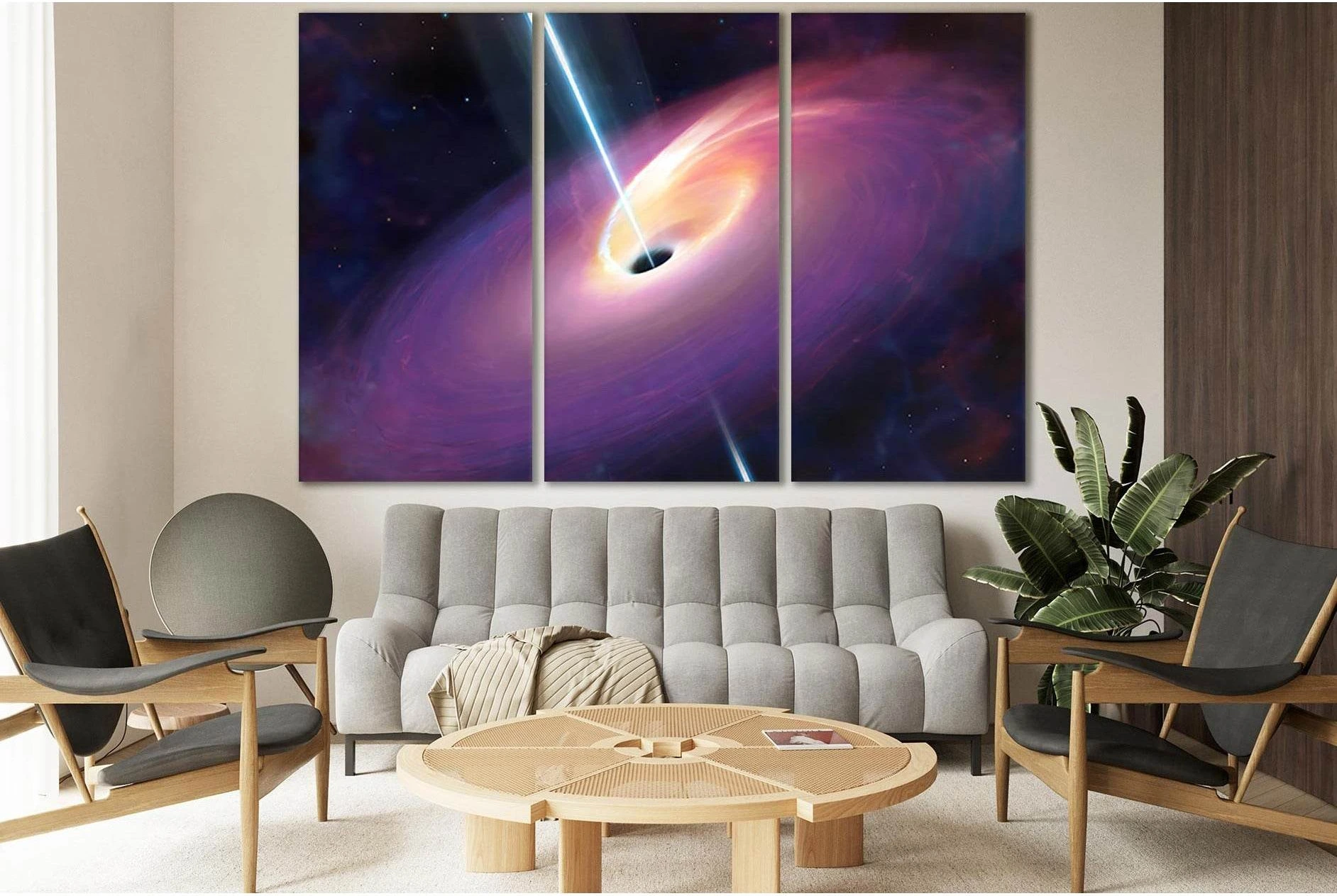 Black Hole In Space №SL974 Ready to Hang Canvas Print - Zellart Canvas Prints 0new, ALL_Products, Astronomy & Space Canvas Wall Art