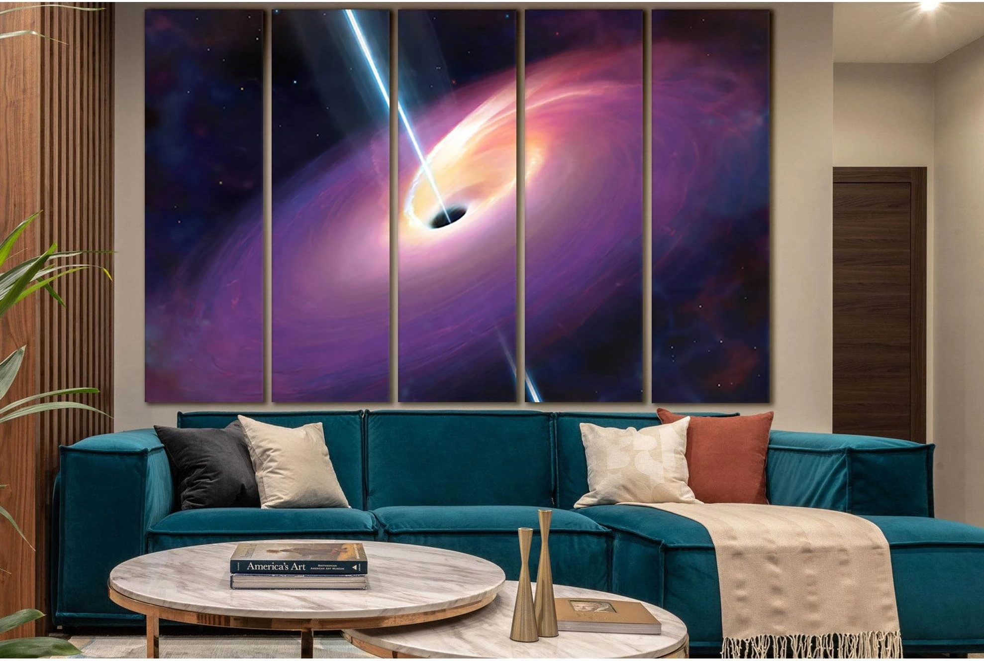 Black Hole In Space №SL974 Ready to Hang Canvas Print - Zellart Canvas Prints 0new, ALL_Products, Astronomy & Space Canvas Wall Art