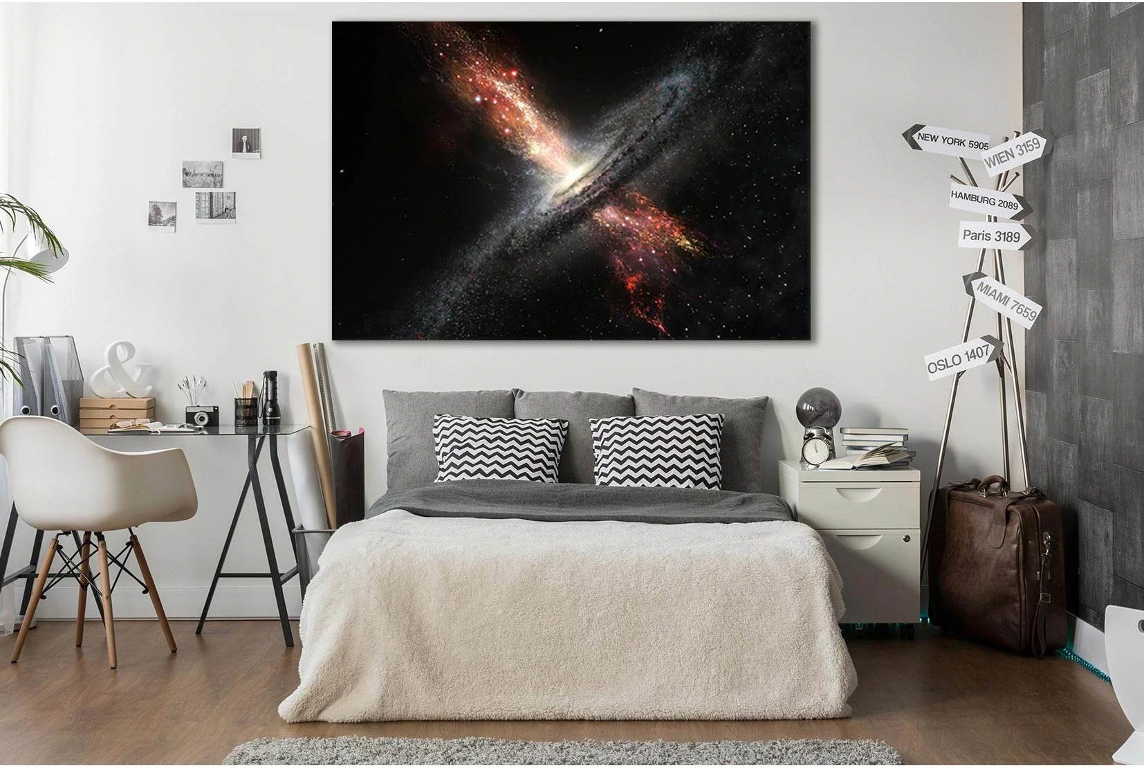 Black Hole In The Galaxy №SL411 Ready to Hang Canvas Print - Zellart Canvas Prints 0new, ALL_Products, Astronomy & Space Canvas Wall Art