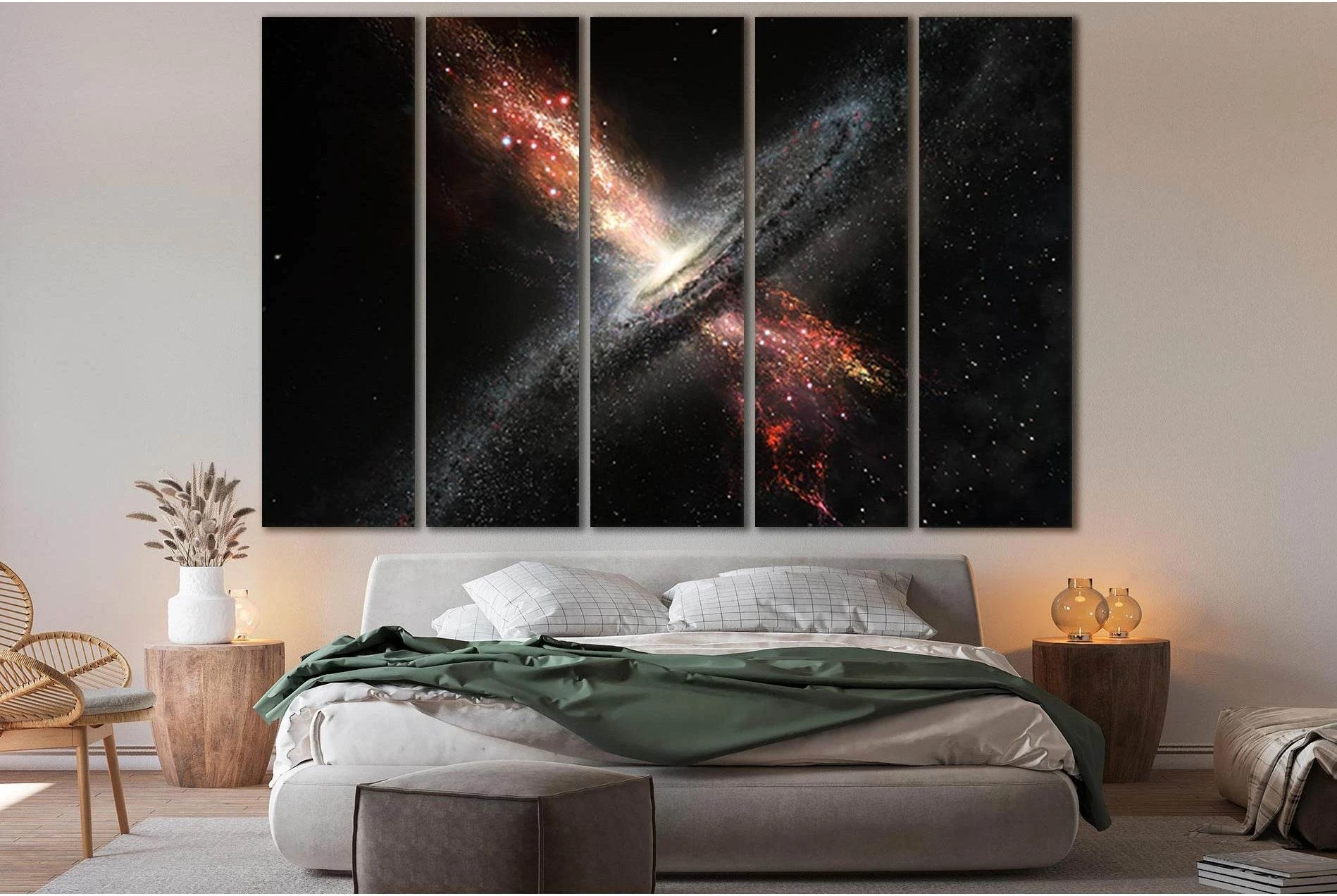 Black Hole In The Galaxy №SL411 Ready to Hang Canvas Print - Zellart Canvas Prints 0new, ALL_Products, Astronomy & Space Canvas Wall Art