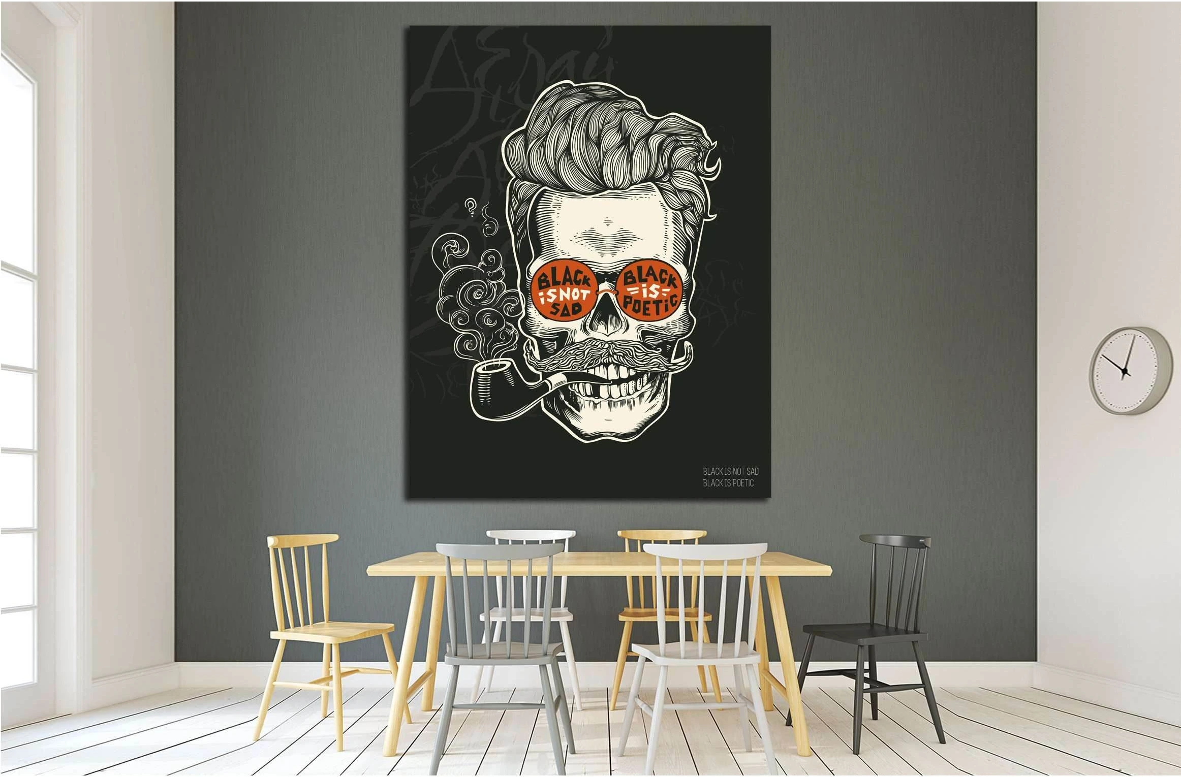 black is not sad №4584 Ready to Hang Canvas Print - Zellart Canvas Prints ALL_Products, s-4584