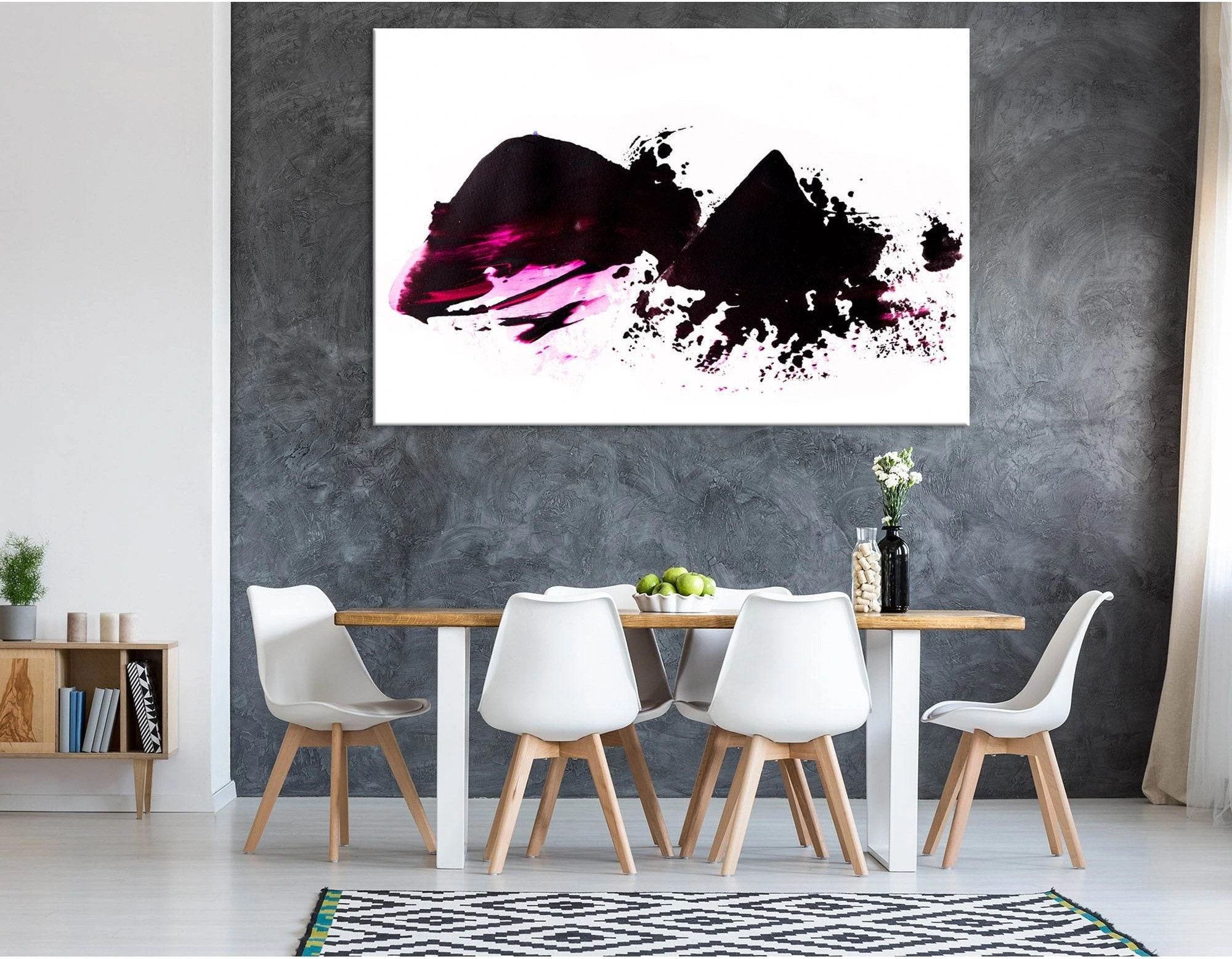 Black Mountains Abstract №04392 Ready to Hang Canvas Print - Zellart Canvas Prints ALL_Products