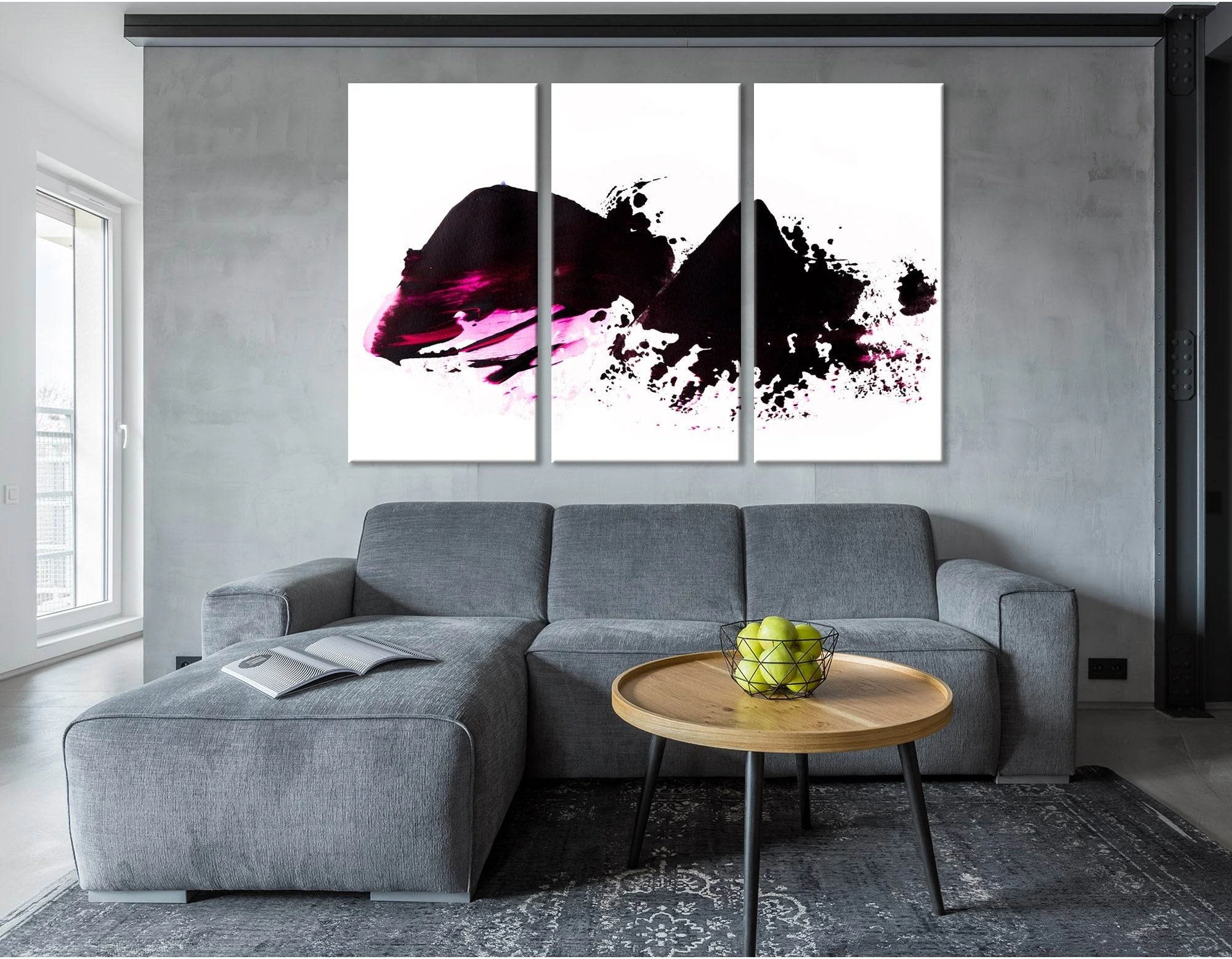 Black Mountains Abstract №04392 Ready to Hang Canvas Print - Zellart Canvas Prints ALL_Products
