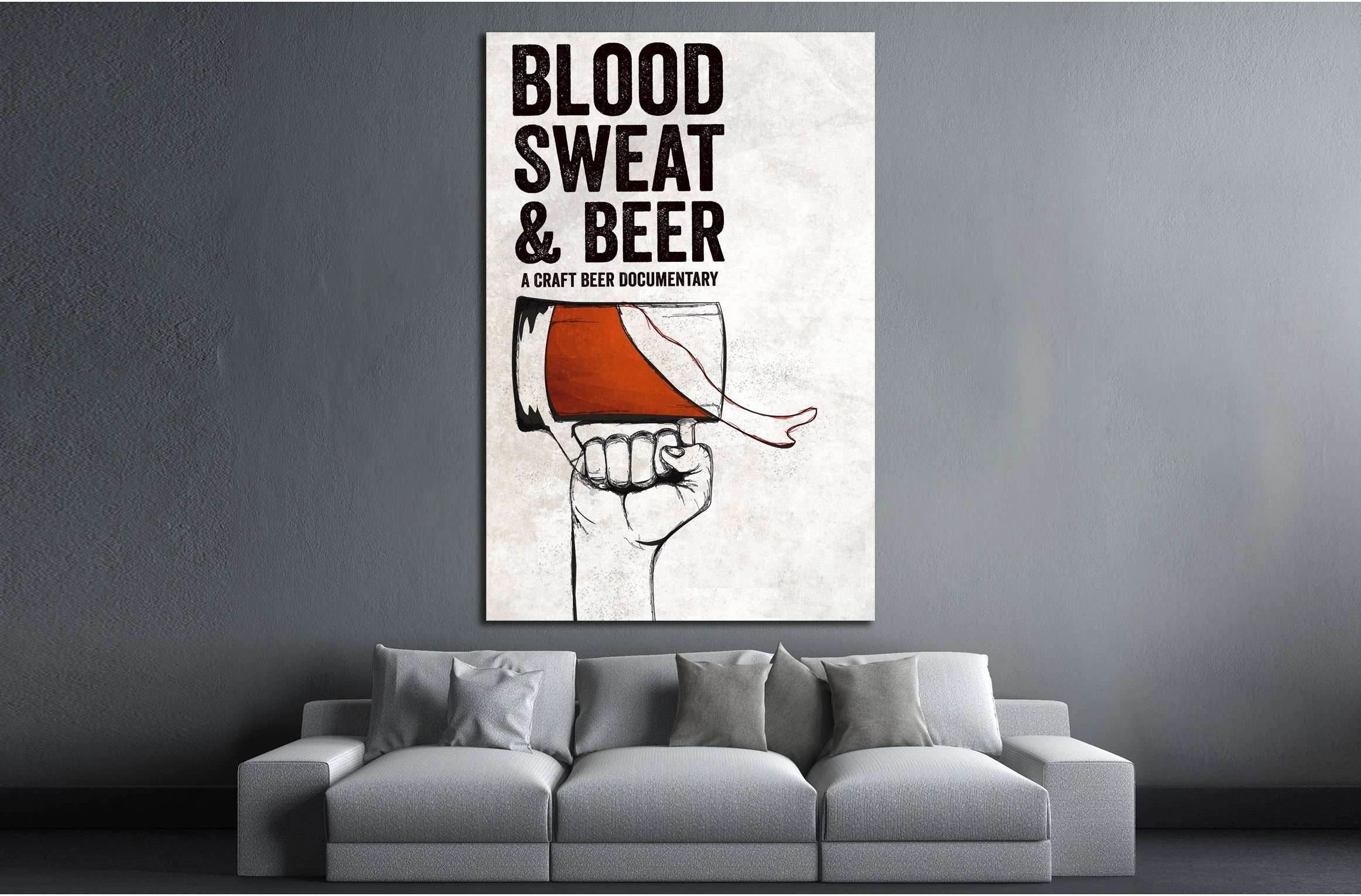 Blood sweet & Beer №3469 Ready to Hang Canvas Print - Zellart Canvas Prints ALL_Products, Beer, s-3469