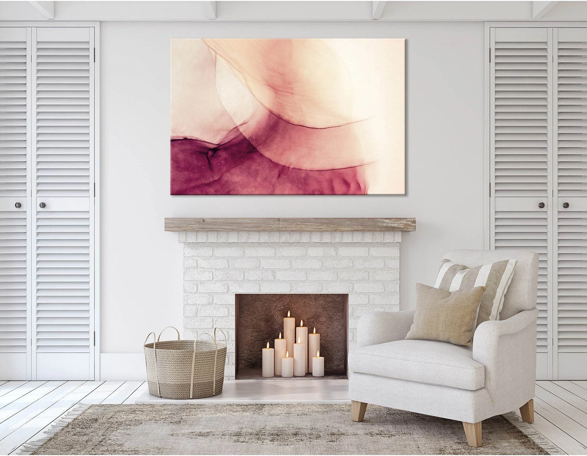 Blooming Flower Abstract №04311 Ready to Hang Canvas Print - Zellart Canvas Prints ALL_Products