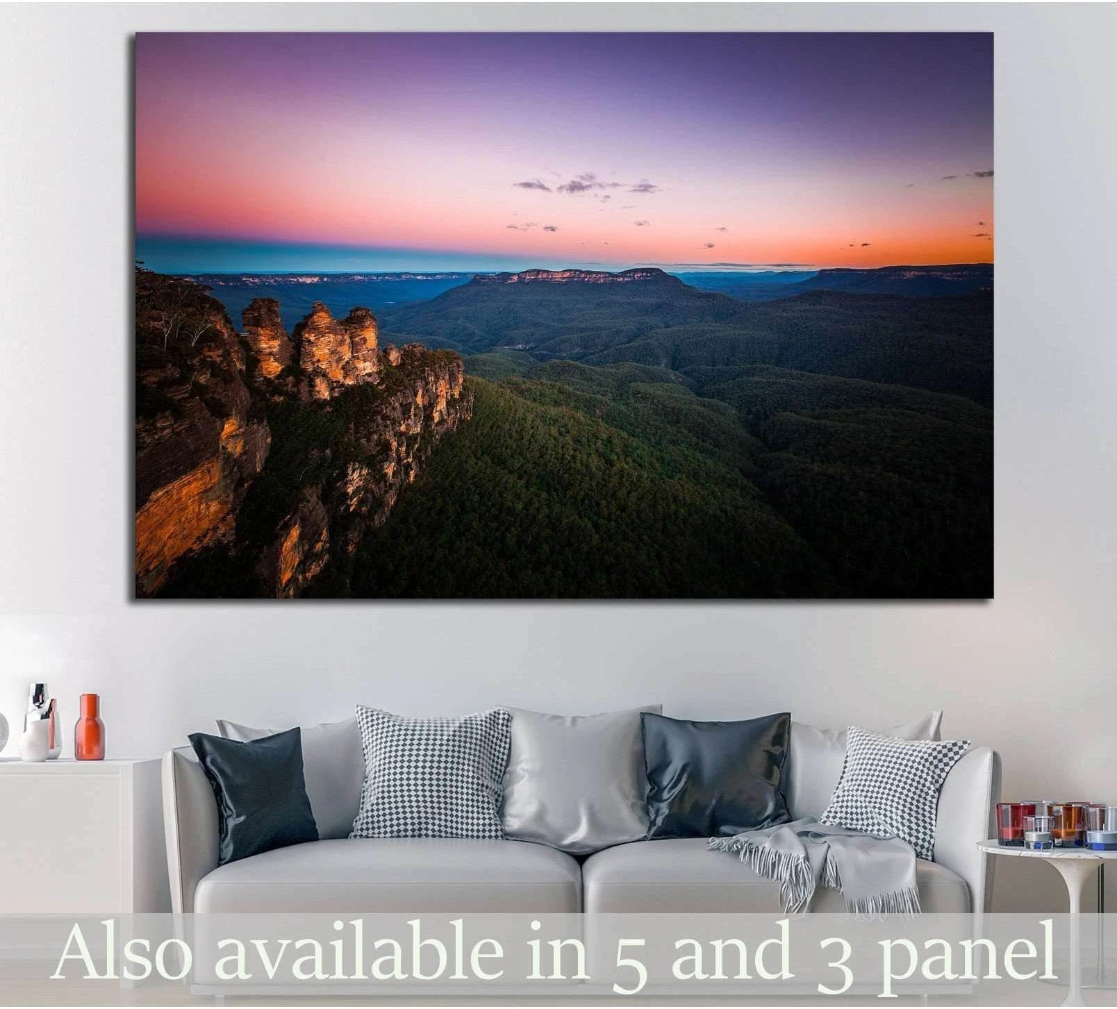 blue mountain, Australia №748 Ready to Hang Canvas Print - Zellart Canvas Prints ALL_Products, s-748