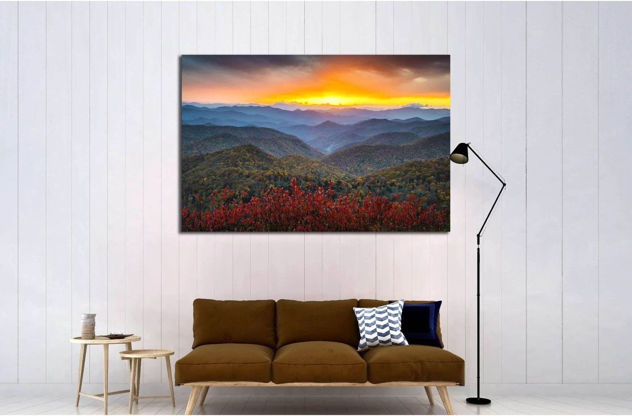 Blue Ridge Parkway Appalachian Mountains Sunset Western NC Scenic Landscape №1963 Ready to Hang Canvas Print - Zellart Canvas Prints ALL_Products, s-1963