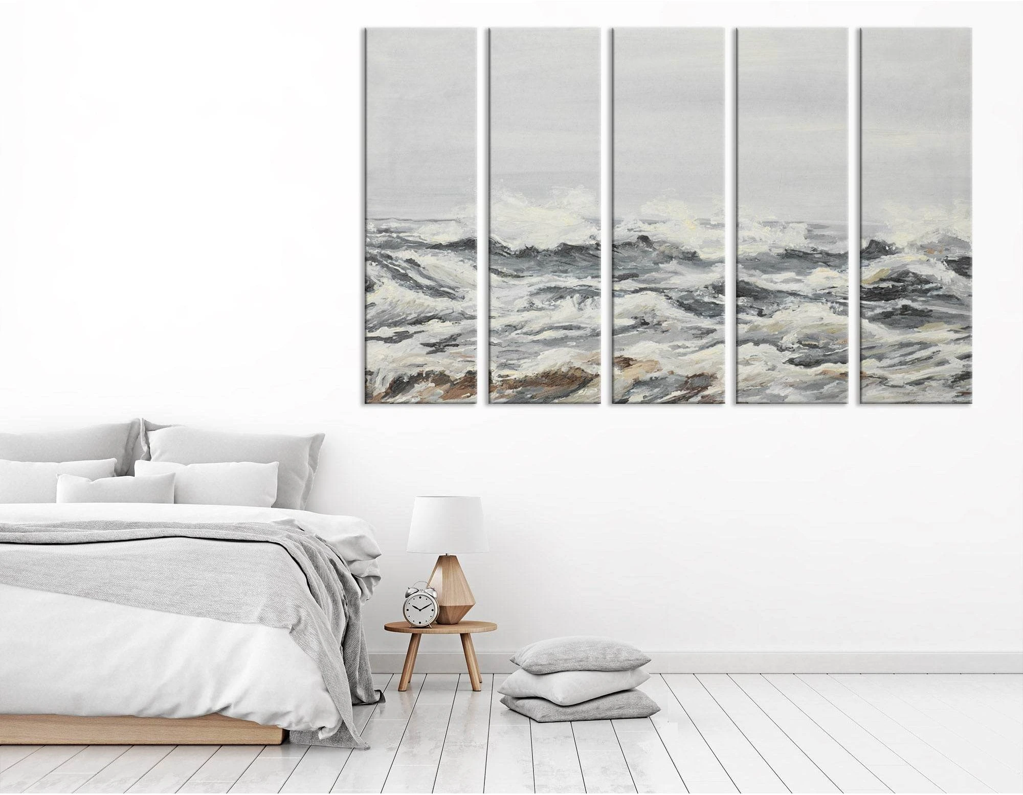 Blustery Ocean Abstarct №04328 Ready to Hang Canvas Print - Zellart Canvas Prints ALL_Products