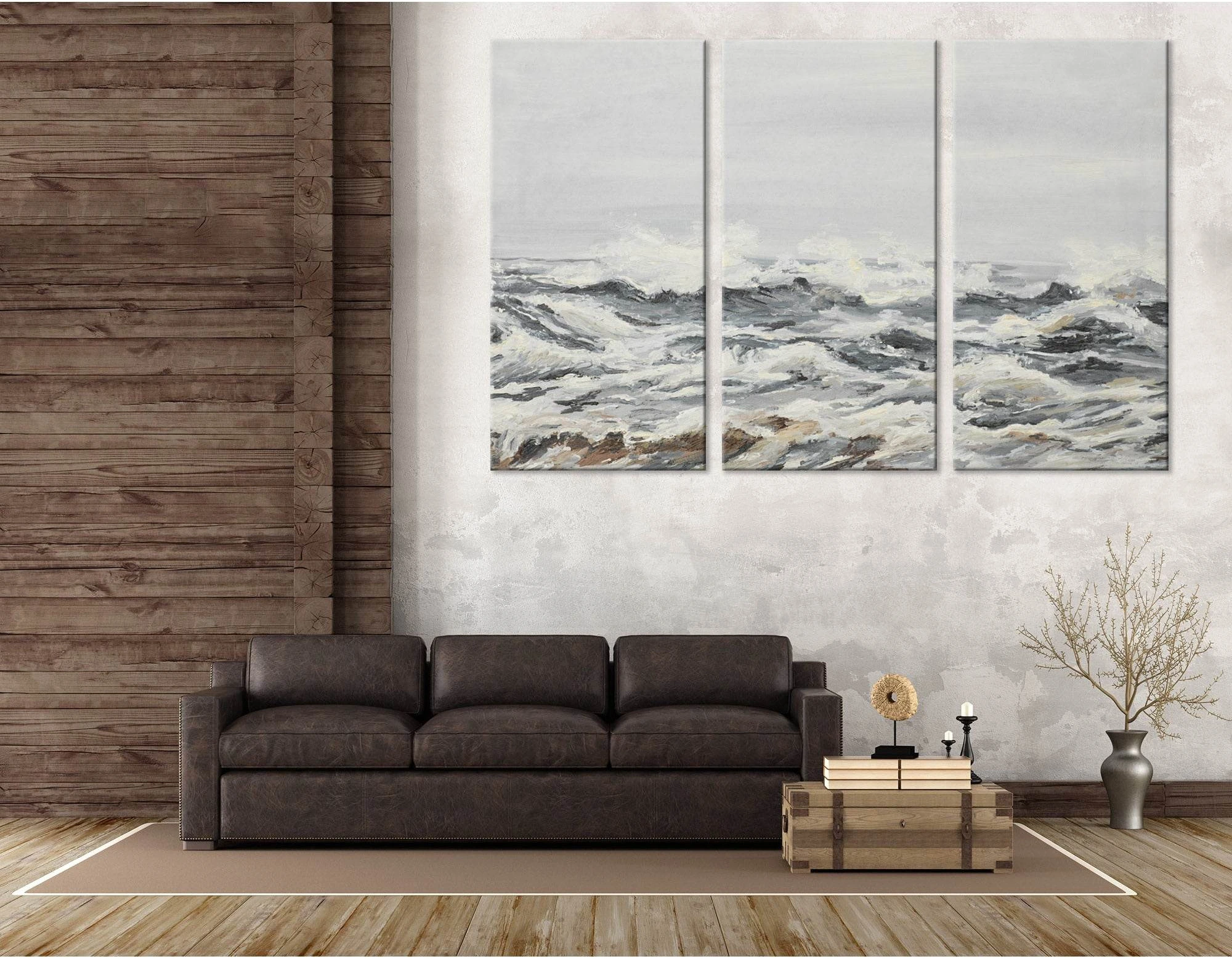 Blustery Ocean Abstarct №04328 Ready to Hang Canvas Print - Zellart Canvas Prints ALL_Products