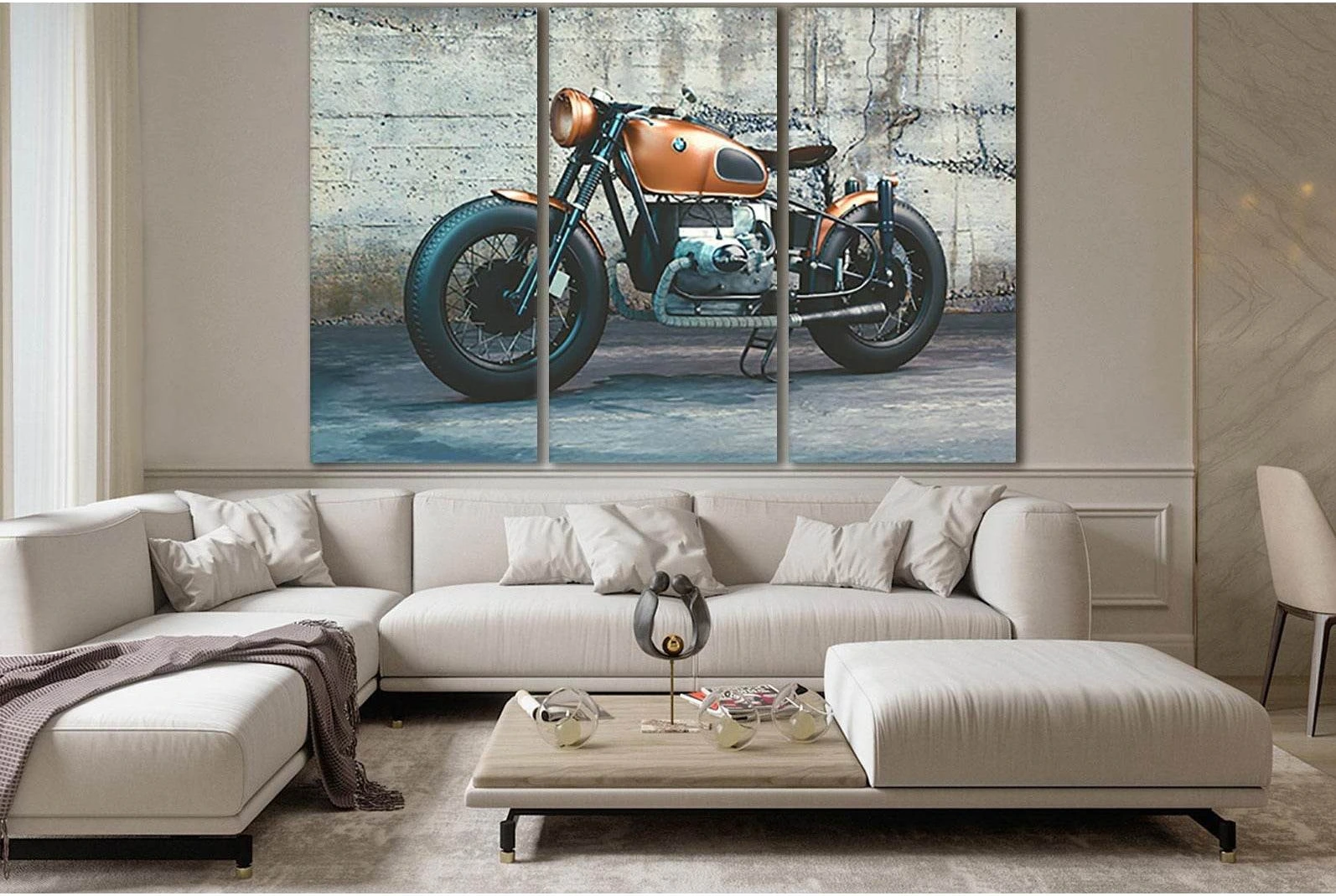 BMW Motorcycle №SL788 Ready to Hang Canvas Print - Zellart Canvas Prints 0new, ALL_Products, Engine, Engines Wall Art