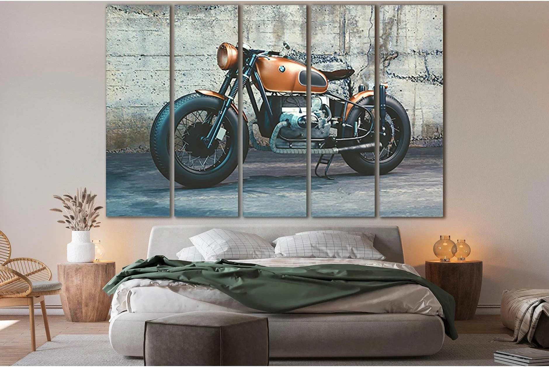 BMW Motorcycle №SL788 Ready to Hang Canvas Print - Zellart Canvas Prints 0new, ALL_Products, Engine, Engines Wall Art
