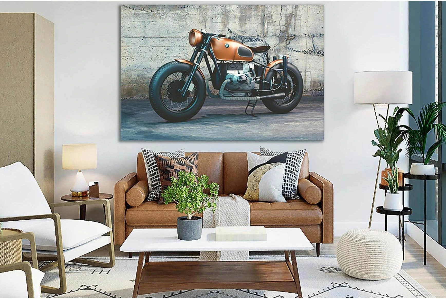 BMW Motorcycle №SL788 Ready to Hang Canvas Print - Zellart Canvas Prints 0new, ALL_Products, Engine, Engines Wall Art