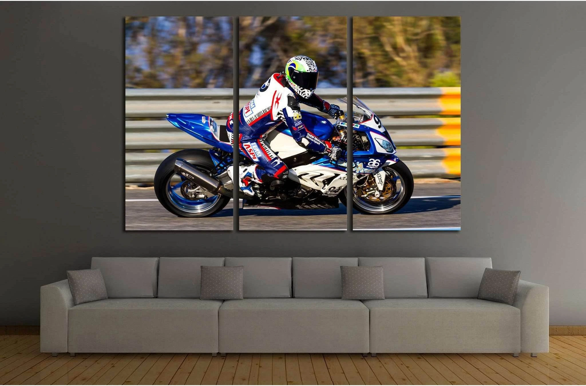 BMW S1000RR №160 Ready to Hang Canvas Print - Zellart Canvas Prints 000Negative, ALL_Products, wd-160