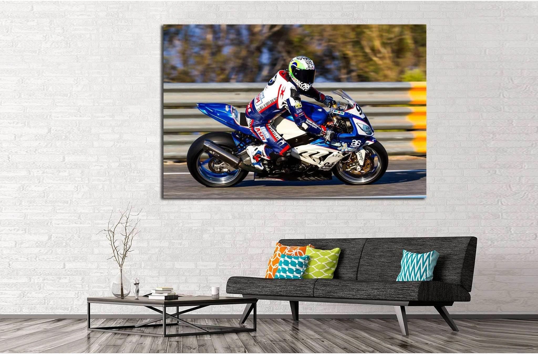 BMW S1000RR №160 Ready to Hang Canvas Print - Zellart Canvas Prints 000Negative, ALL_Products, wd-160