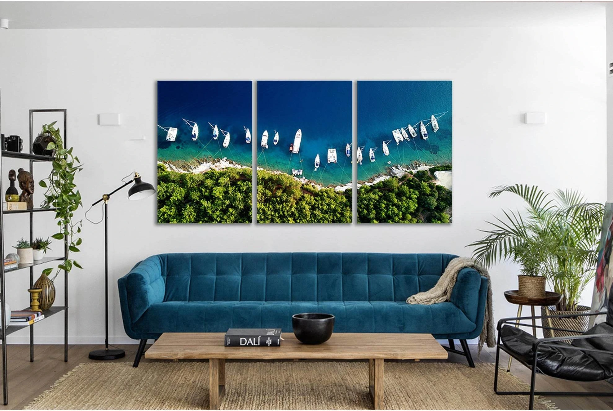 Boats Kefalonia Island №SL58 Ready to Hang Canvas Print - Zellart Canvas Prints 0new, ALL_Products, Beach Ocean & Waves