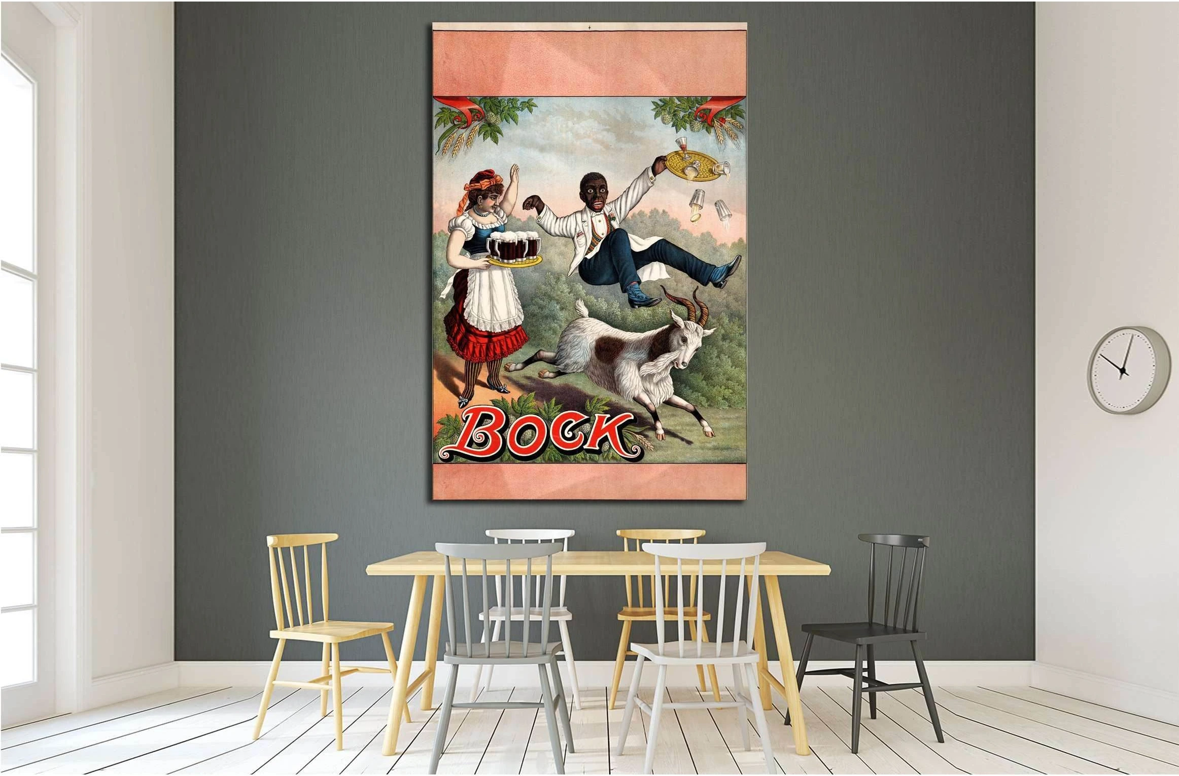 Bock stock beer №3487 Ready to Hang Canvas Print - Zellart Canvas Prints ALL_Products, Beer, s-3487