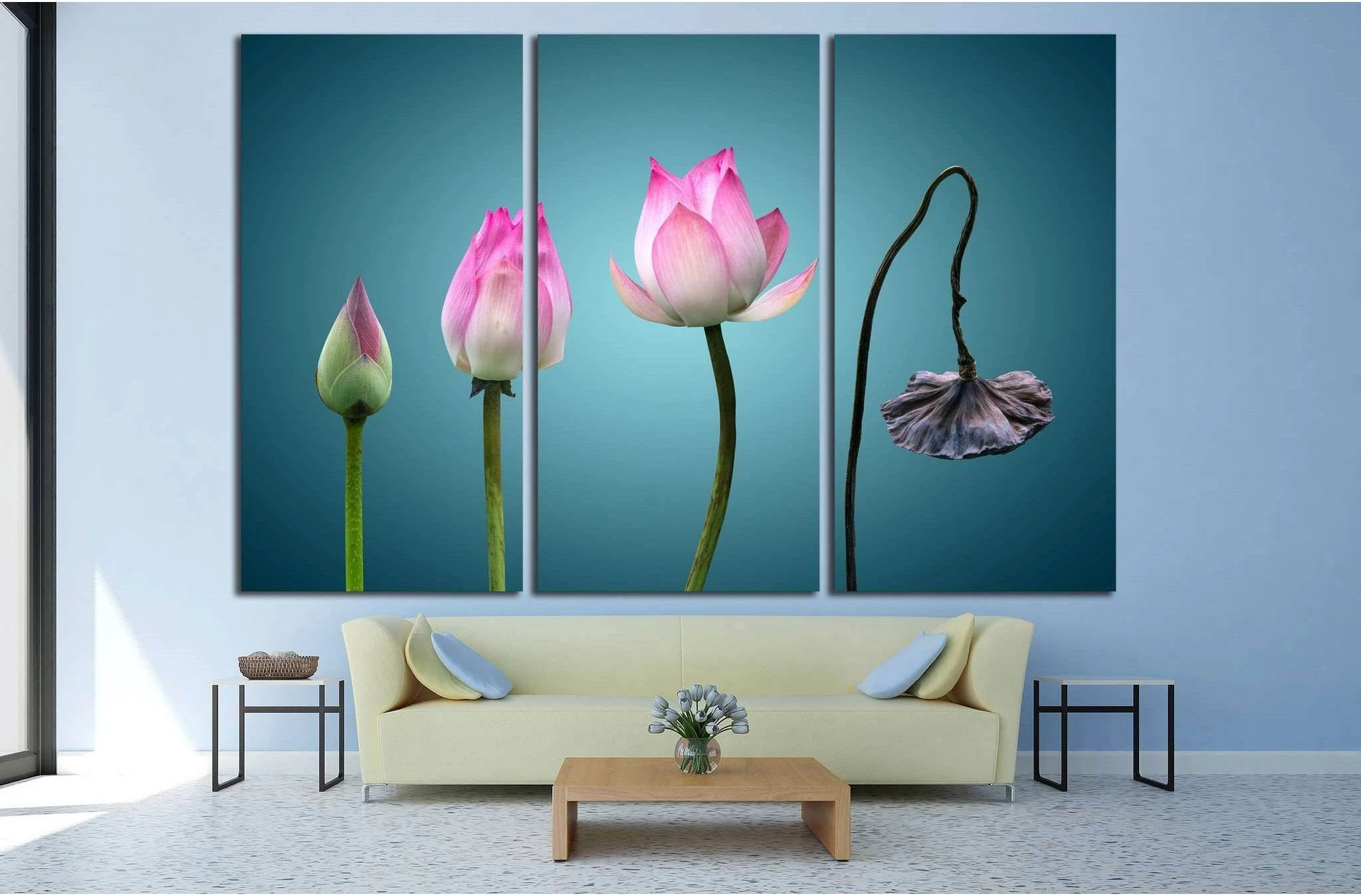 born to death in Buddhism №703 Ready to Hang Canvas Print - Zellart Canvas Prints ALL_Products, s-703