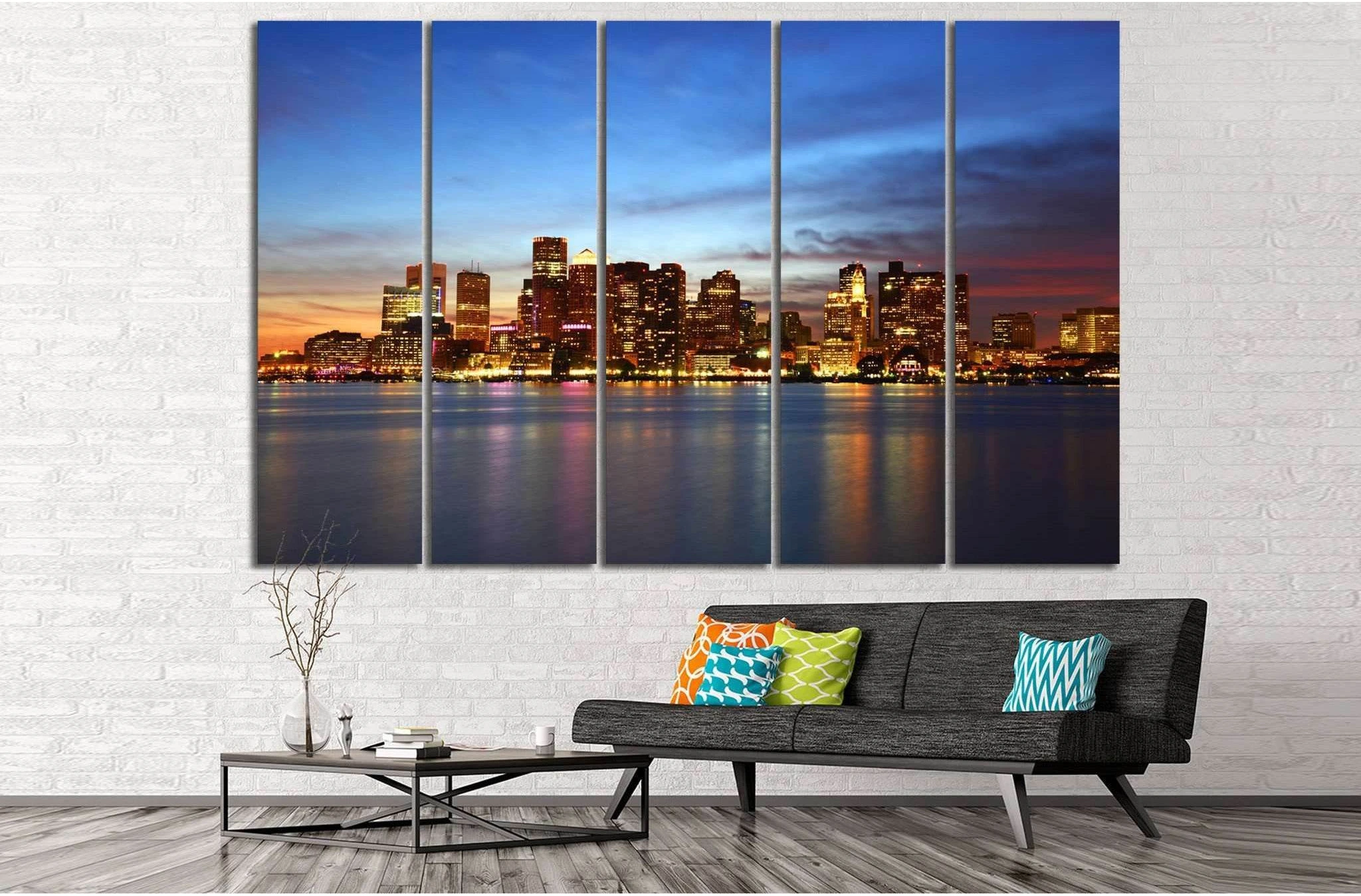 Boston Cityscape №127 Ready to Hang Canvas Print - Zellart Canvas Prints ALL_Products, wd-127