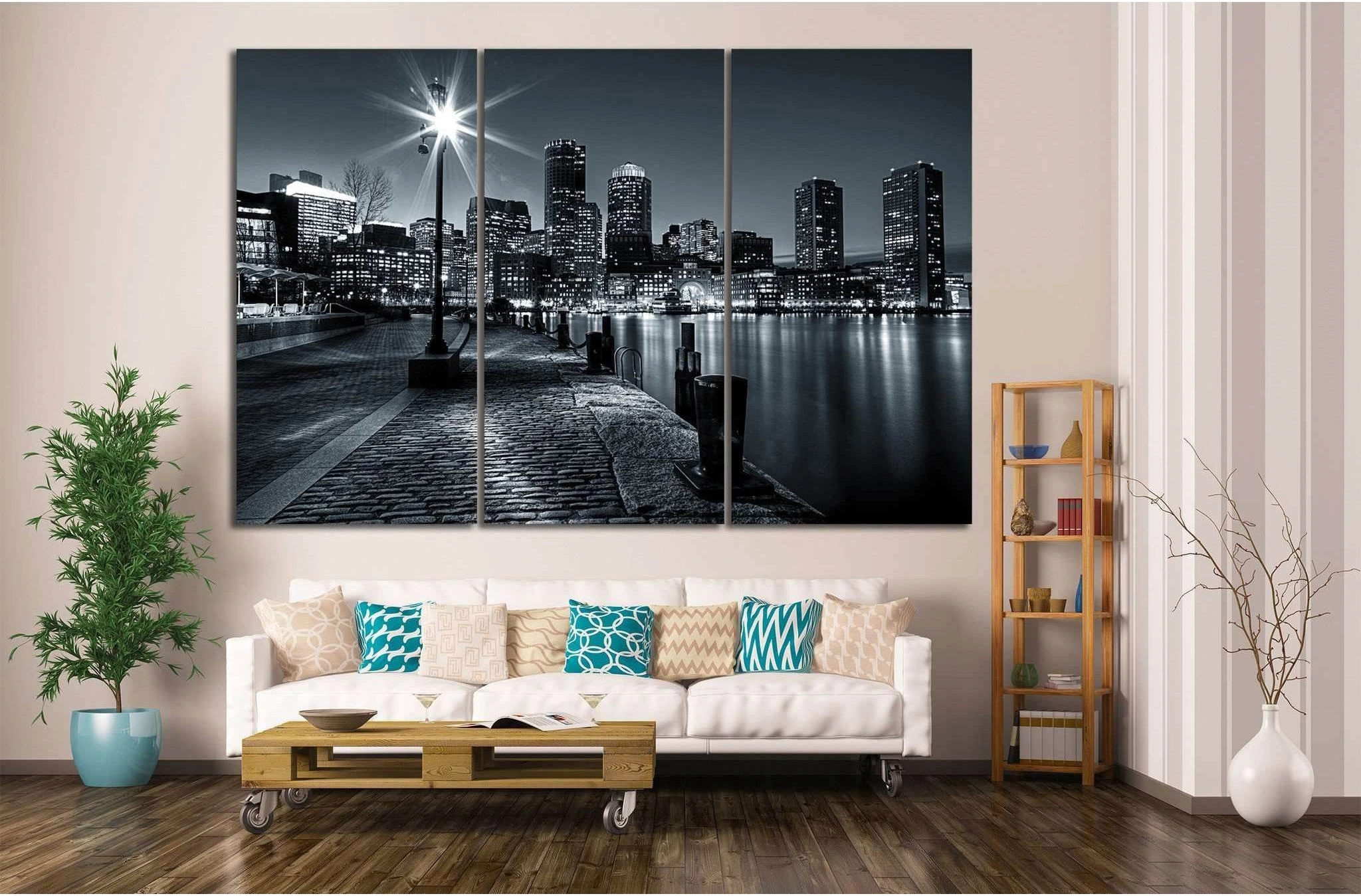 Boston Cityscape №131 Ready to Hang Canvas Print - Zellart Canvas Prints ALL_Products, wd-131