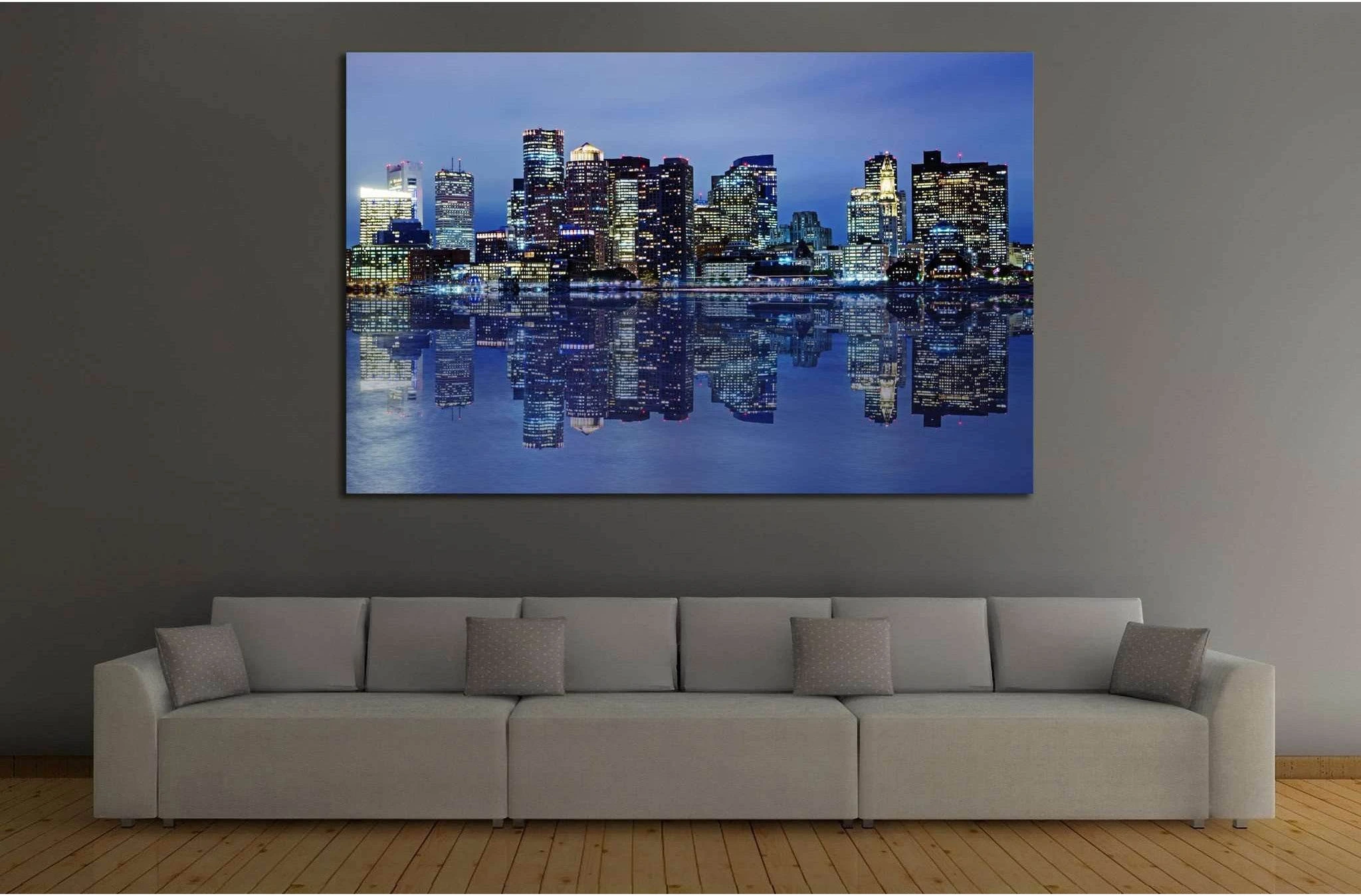 Boston Skyline №129 Ready to Hang Canvas Print - Zellart Canvas Prints ALL_Products, wd-129