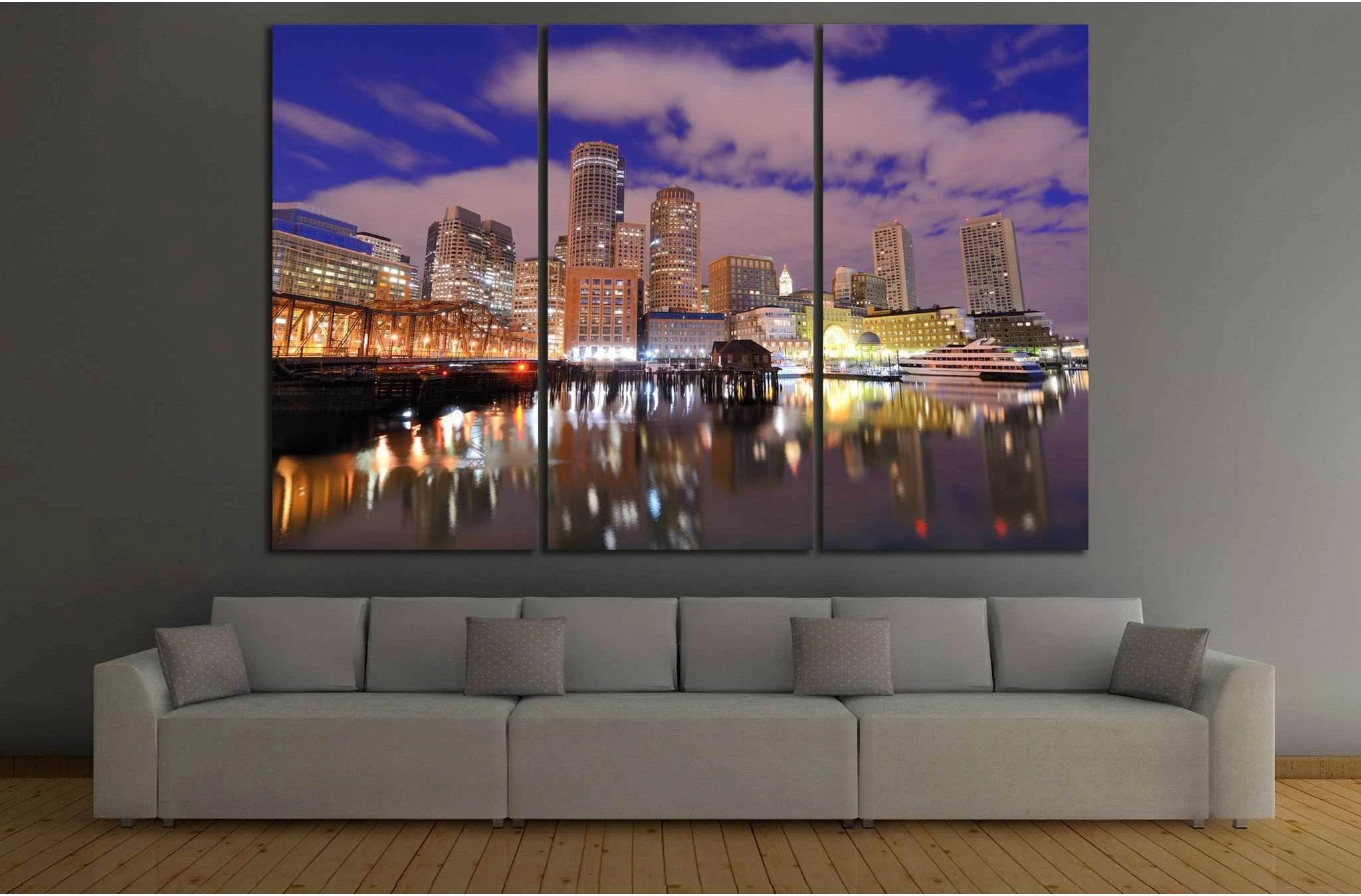 Boston Skyscraper №128 Ready to Hang Canvas Print - Zellart Canvas Prints ALL_Products, wd-128