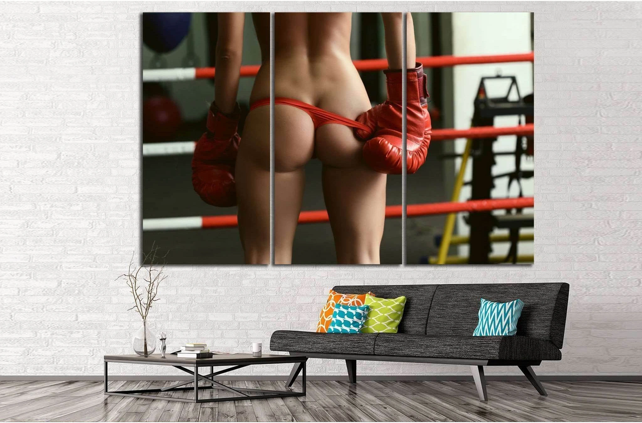 Boxer Girl №201 Ready to Hang Canvas Print - Zellart Canvas Prints ALL_Products, wd-201