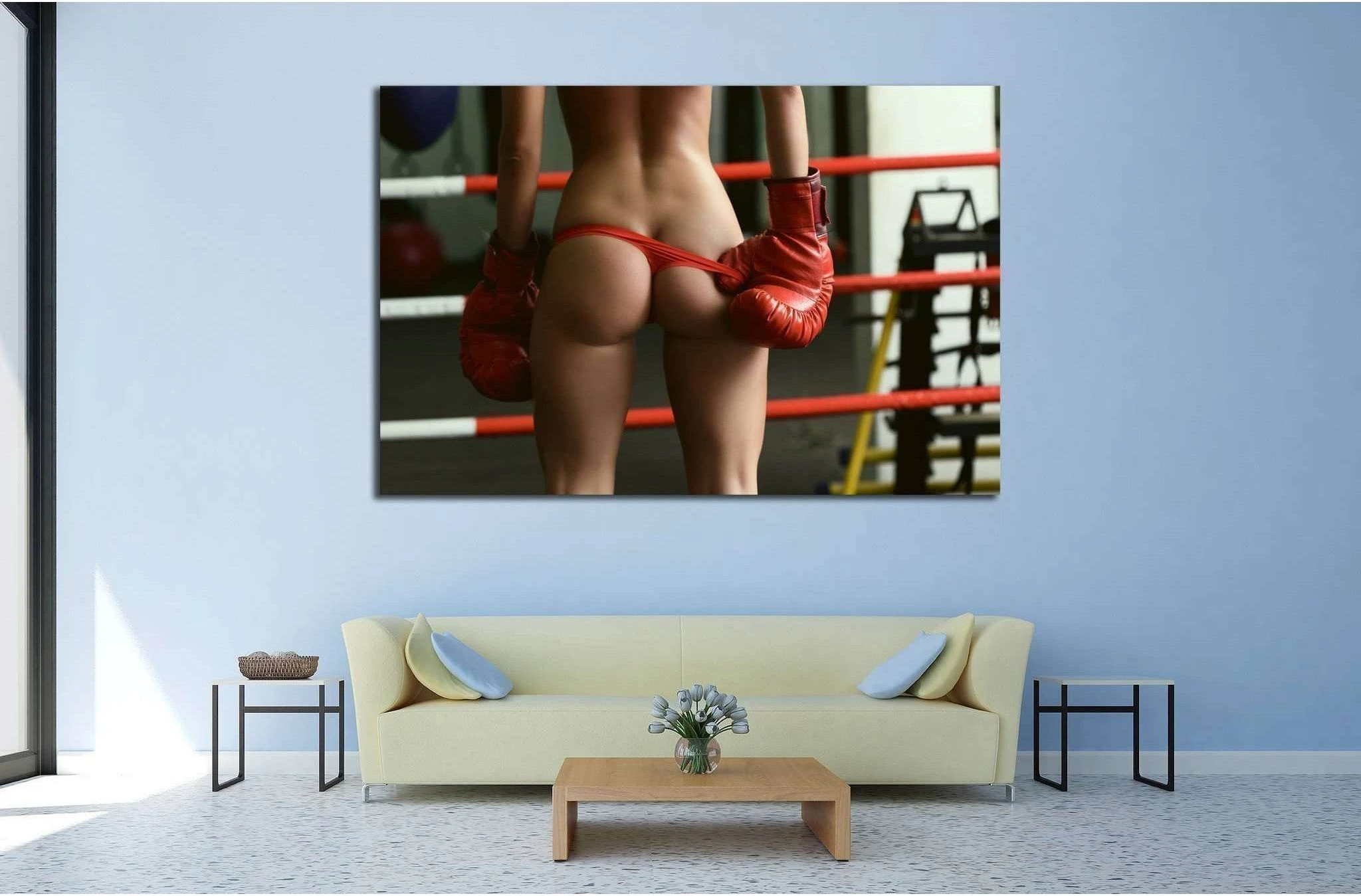 Boxer Girl №201 Ready to Hang Canvas Print - Zellart Canvas Prints ALL_Products, wd-201