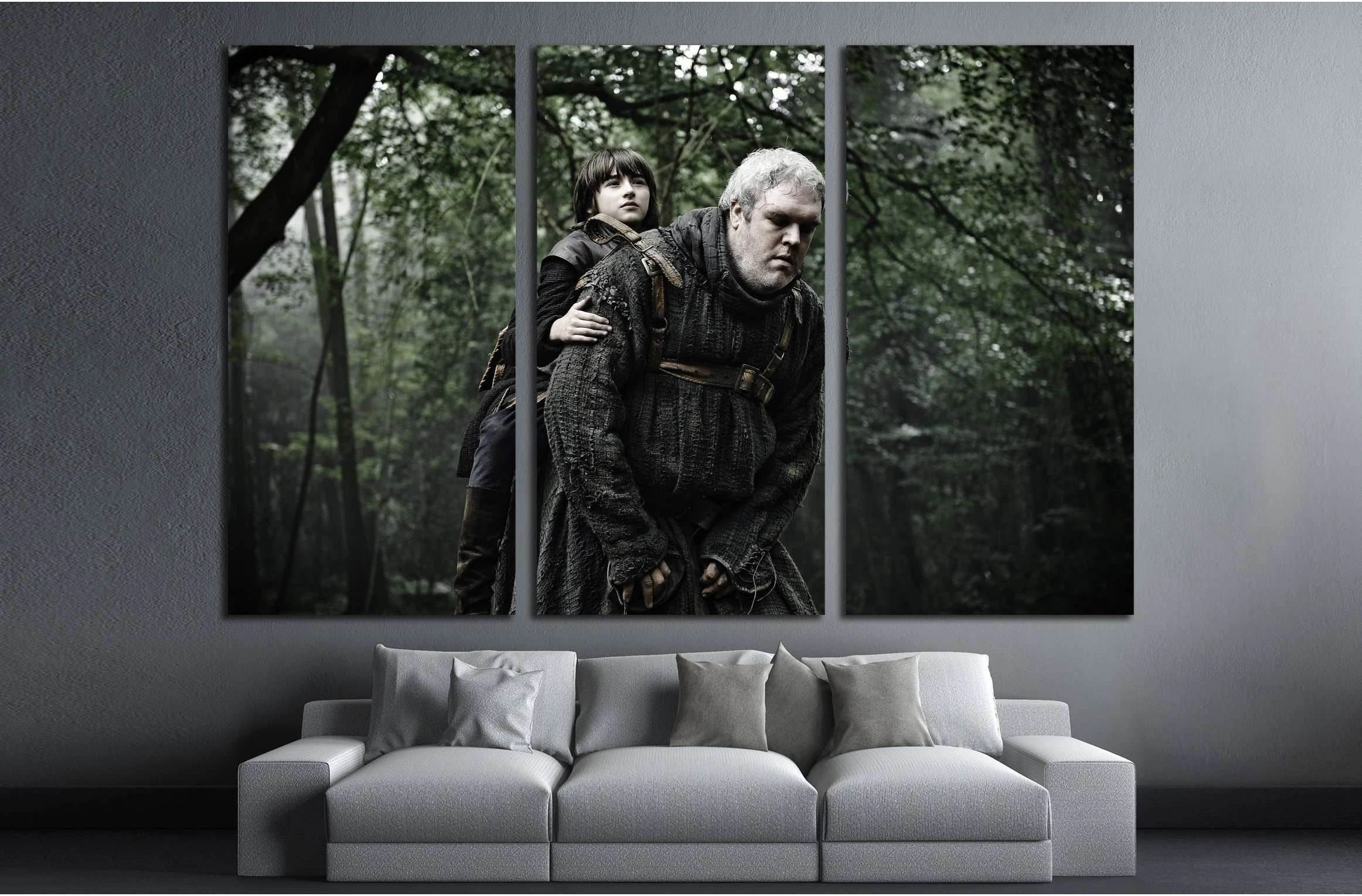 bran stark and hodor №3333 Ready to Hang Canvas Print - Zellart Canvas Prints ALL_Products, s-3333