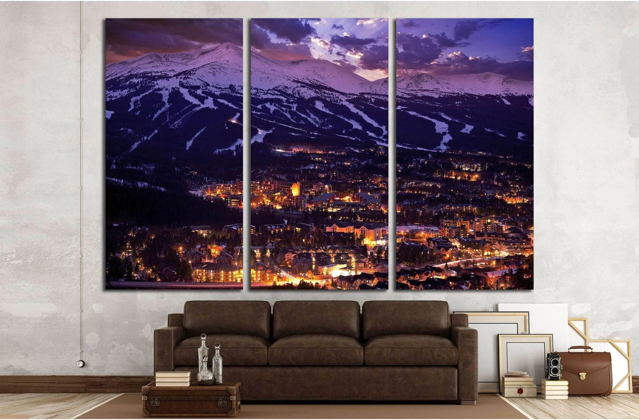 Breckenridge Winter Sunset, Breckenridge, Colorado №1627 Ready to Hang Canvas Print - Zellart Canvas Prints ALL_Products, s-1627