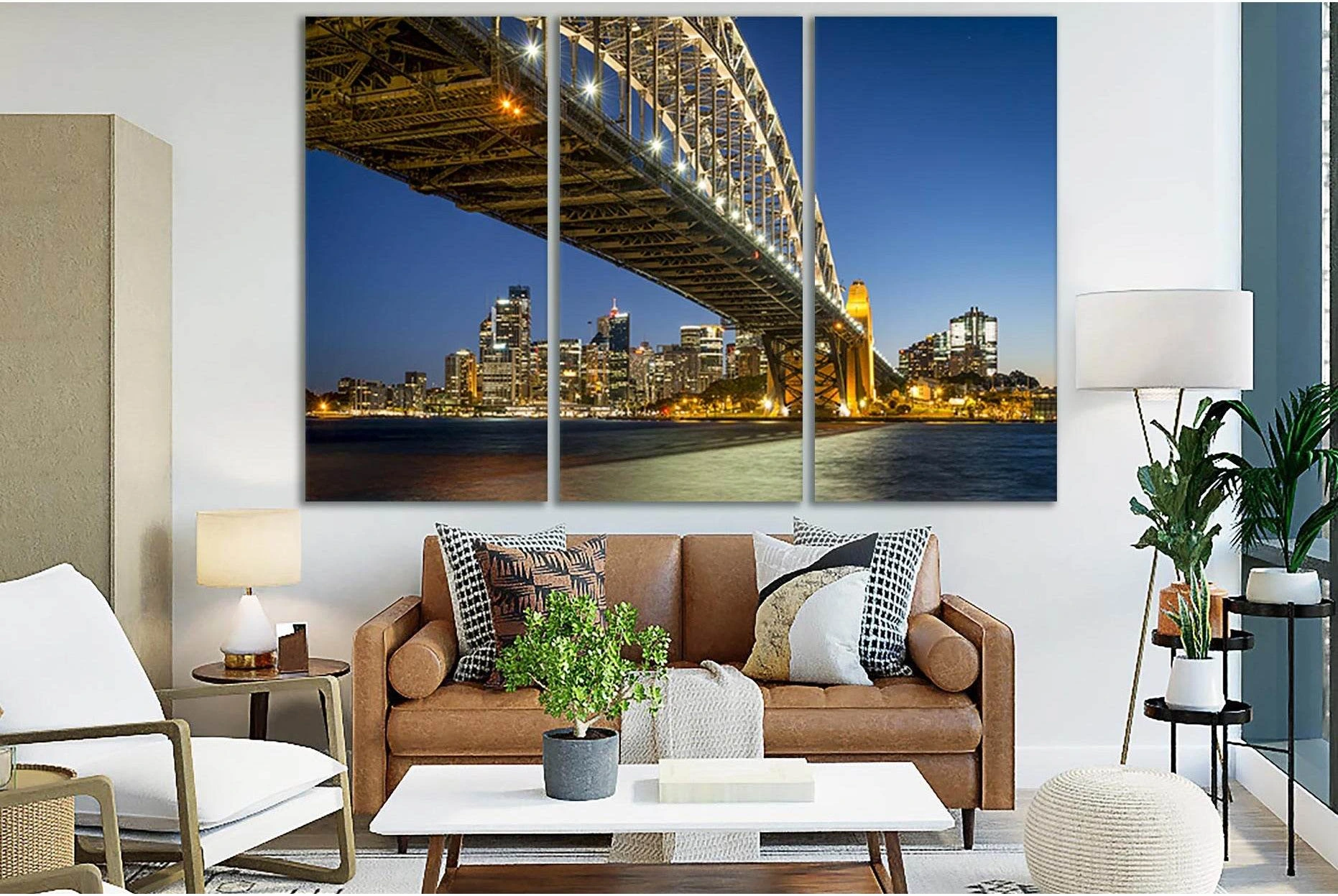 Bridge In Australia Bottom View №SL1136 Ready to Hang Canvas Print - Zellart Canvas Prints 0new, ALL_Products, Bridges Wall Art