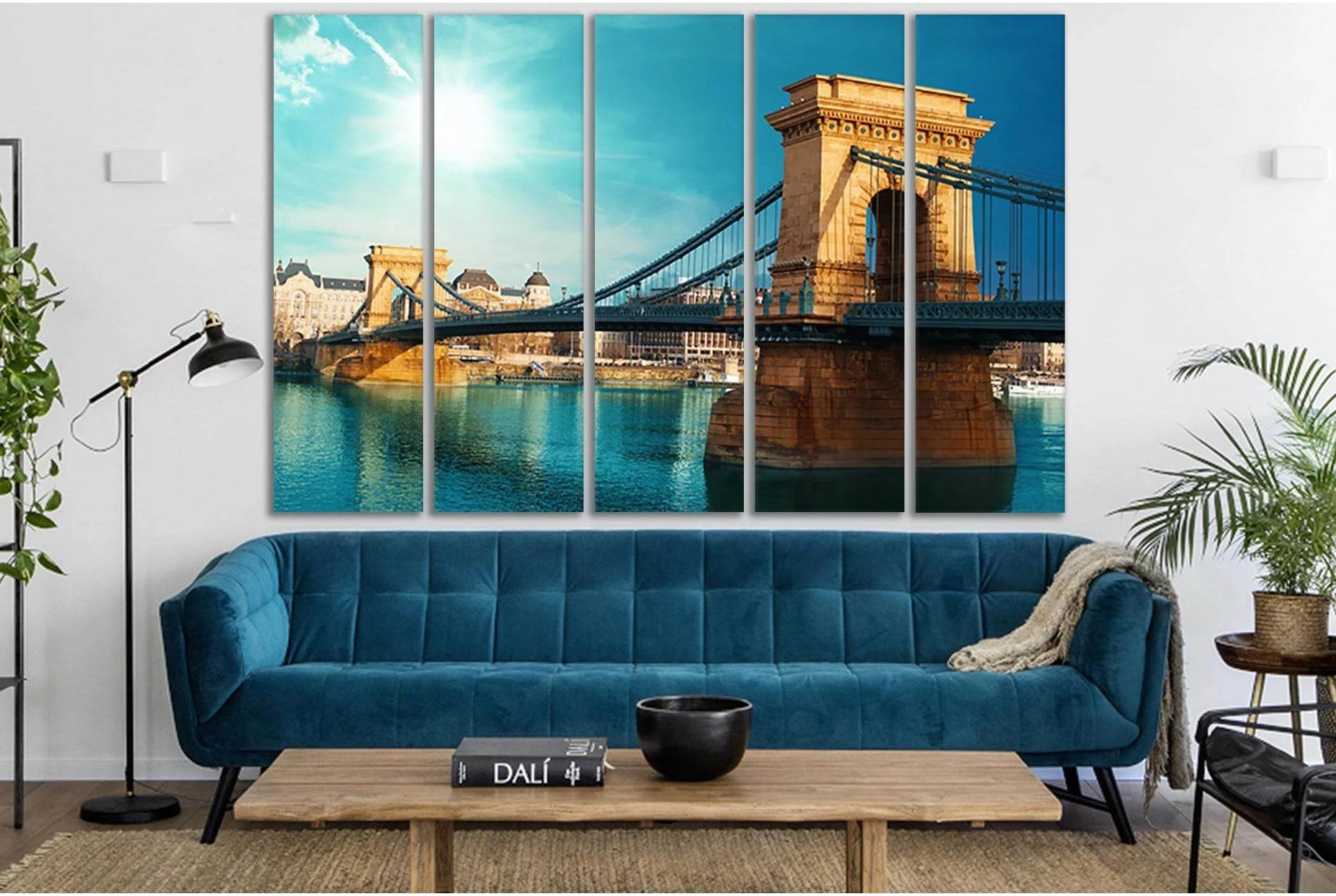 Bridge In Budapest Hungary №SL1134 Ready to Hang Canvas Print - Zellart Canvas Prints 0new, ALL_Products, Bridges Wall Art