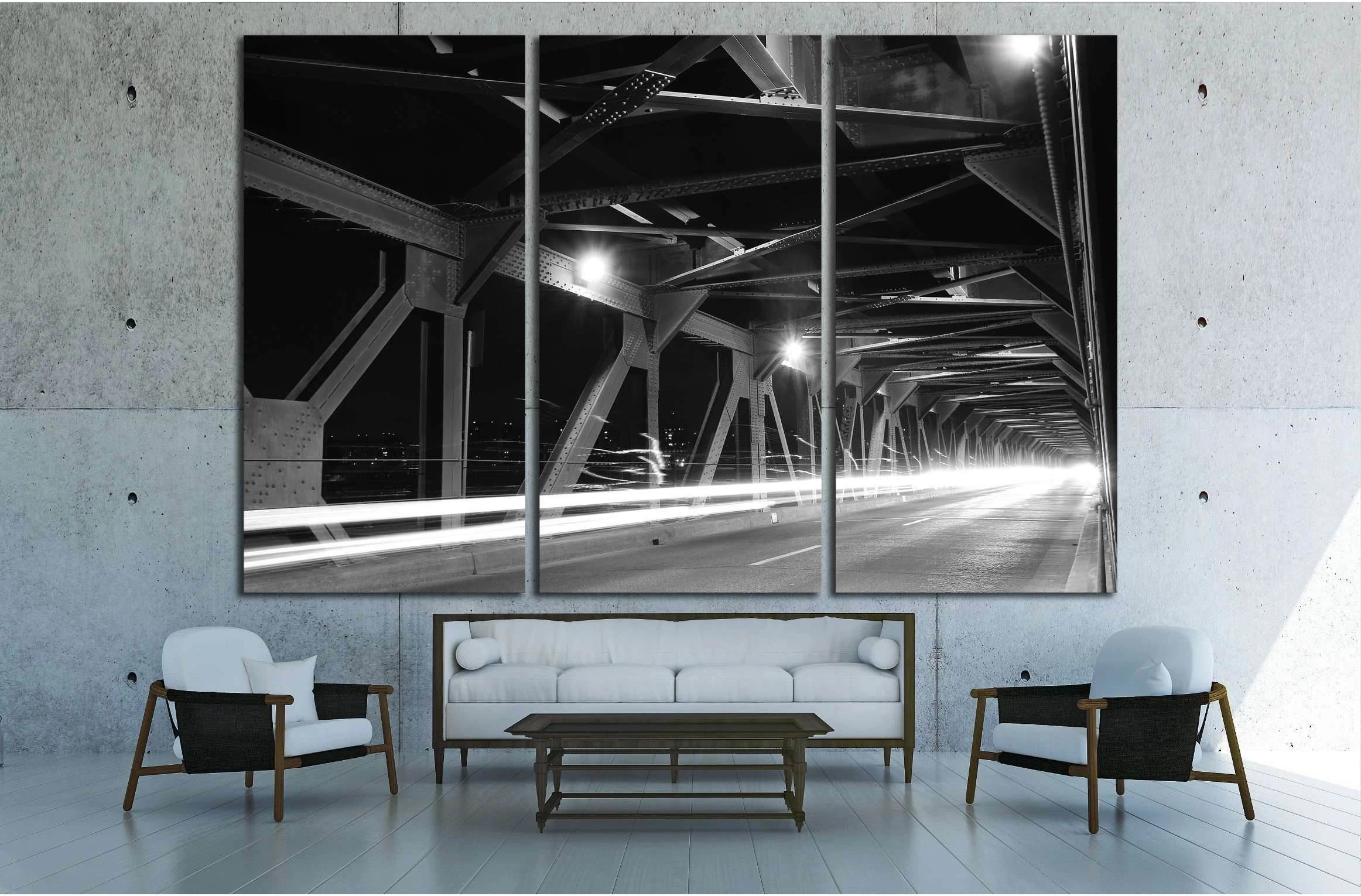 Bridge in Edmonton №2192 Ready to Hang Canvas Print - Zellart Canvas Prints ALL_Products, s-2192