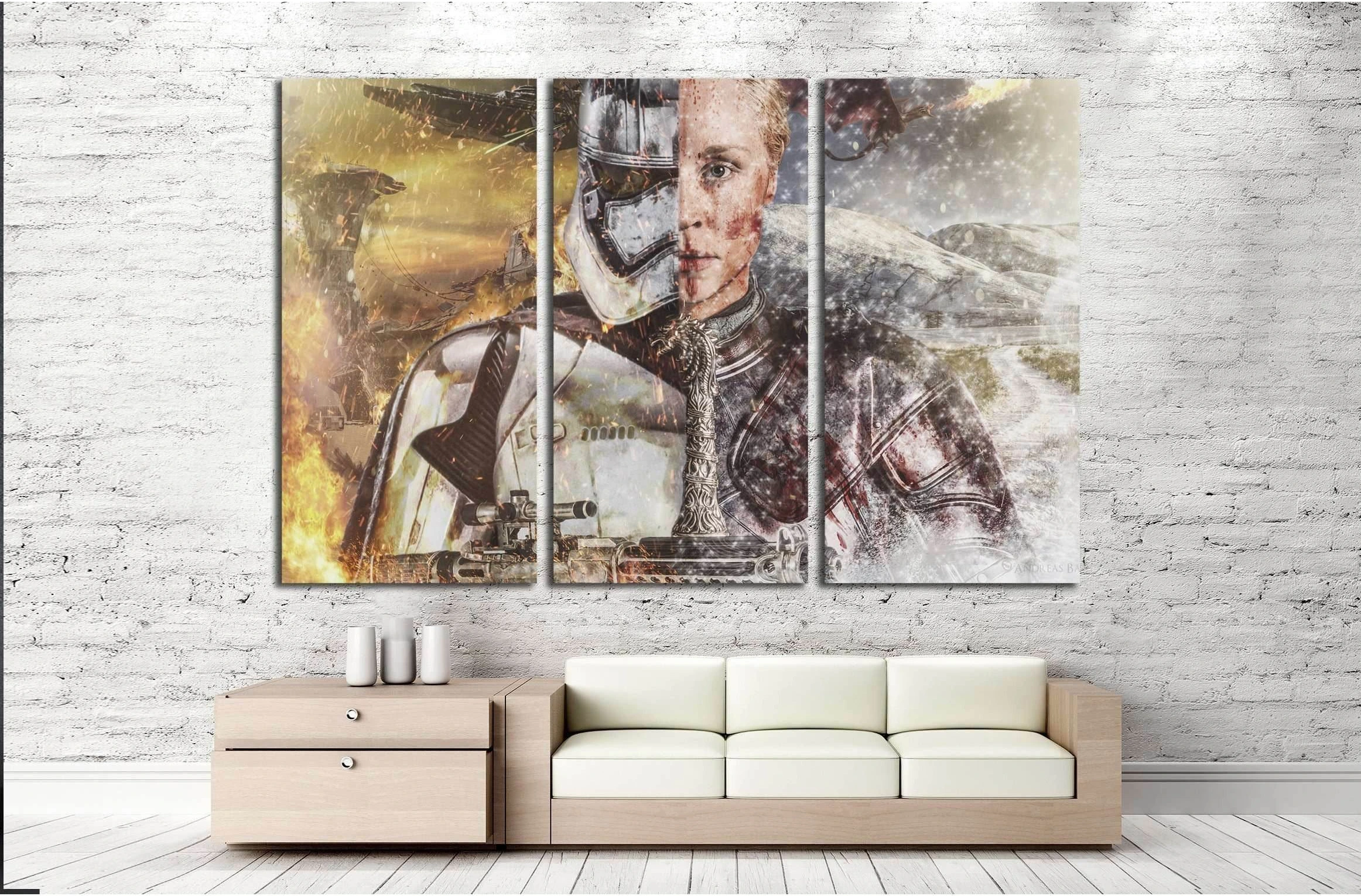 Brienne of Tarth №3329 Ready to Hang Canvas Print - Zellart Canvas Prints ALL_Products, s-3329