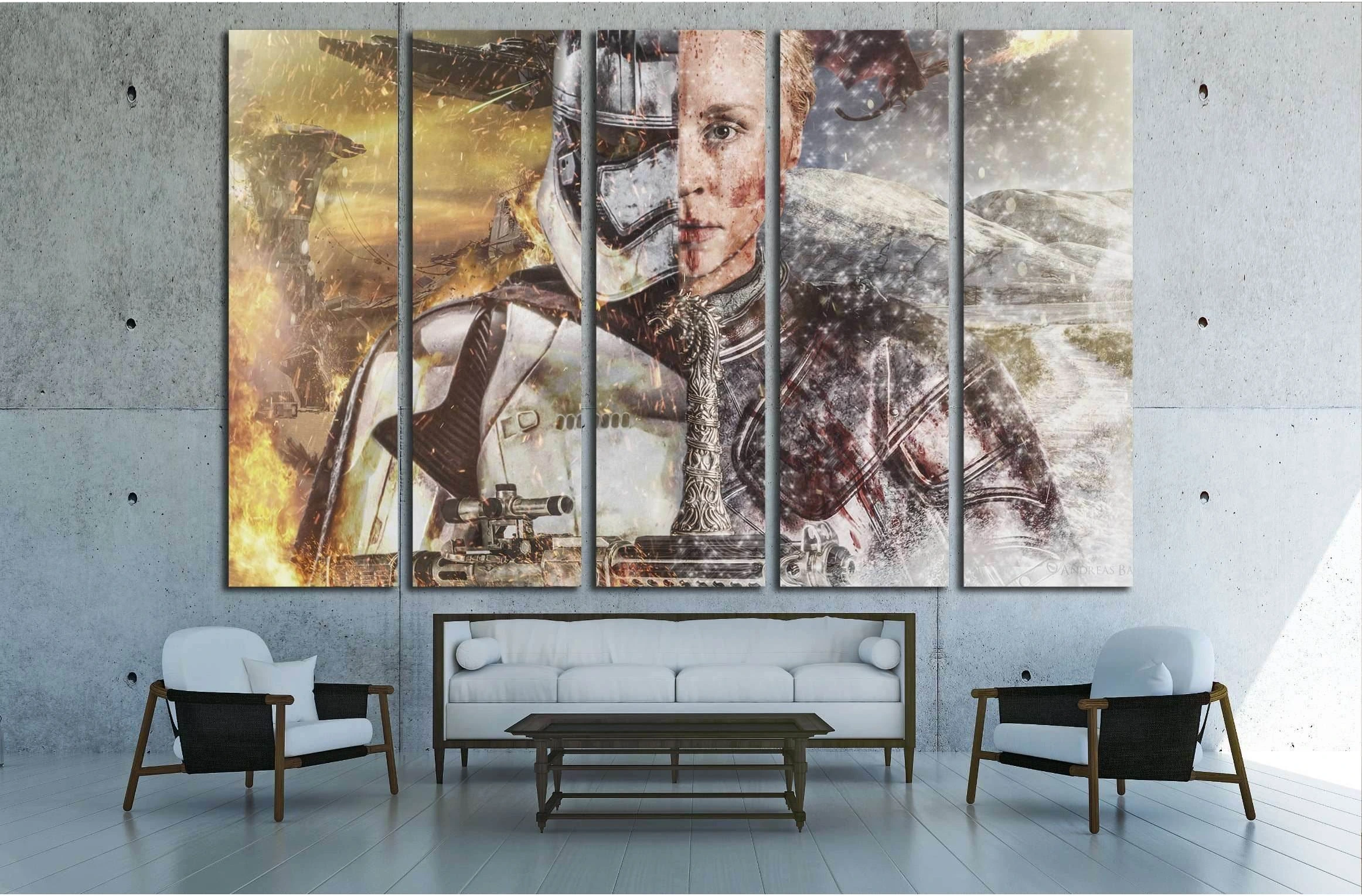 Brienne of Tarth №3329 Ready to Hang Canvas Print - Zellart Canvas Prints ALL_Products, s-3329