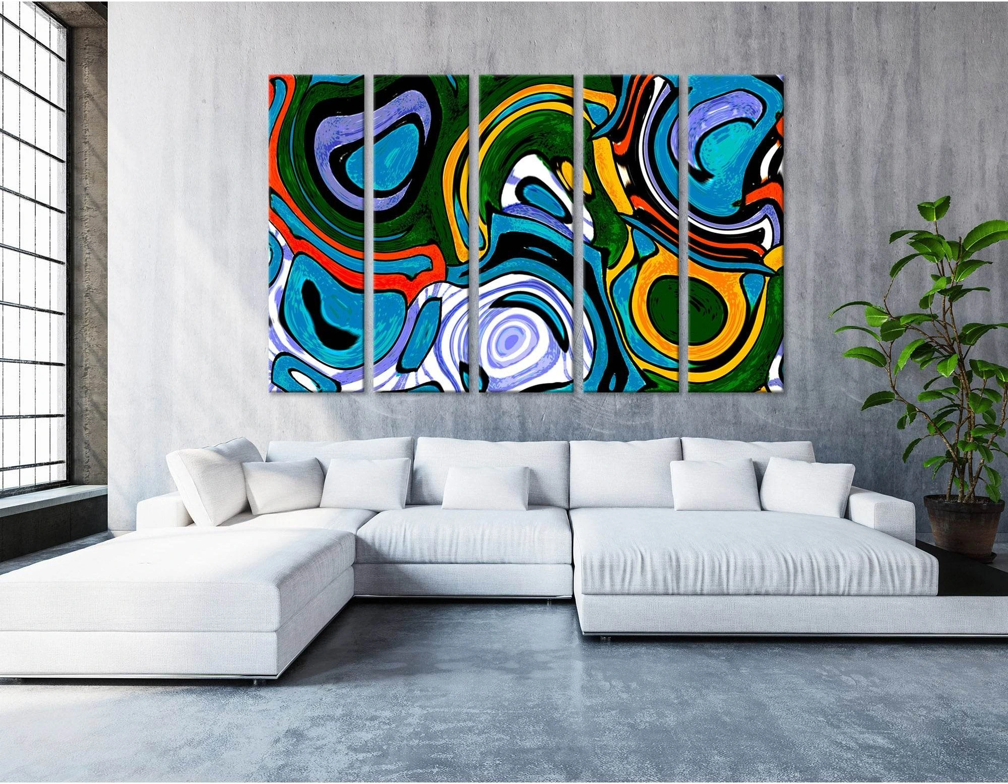 Bright Abstract №04325 Ready to Hang Canvas Print - Zellart Canvas Prints ALL_Products