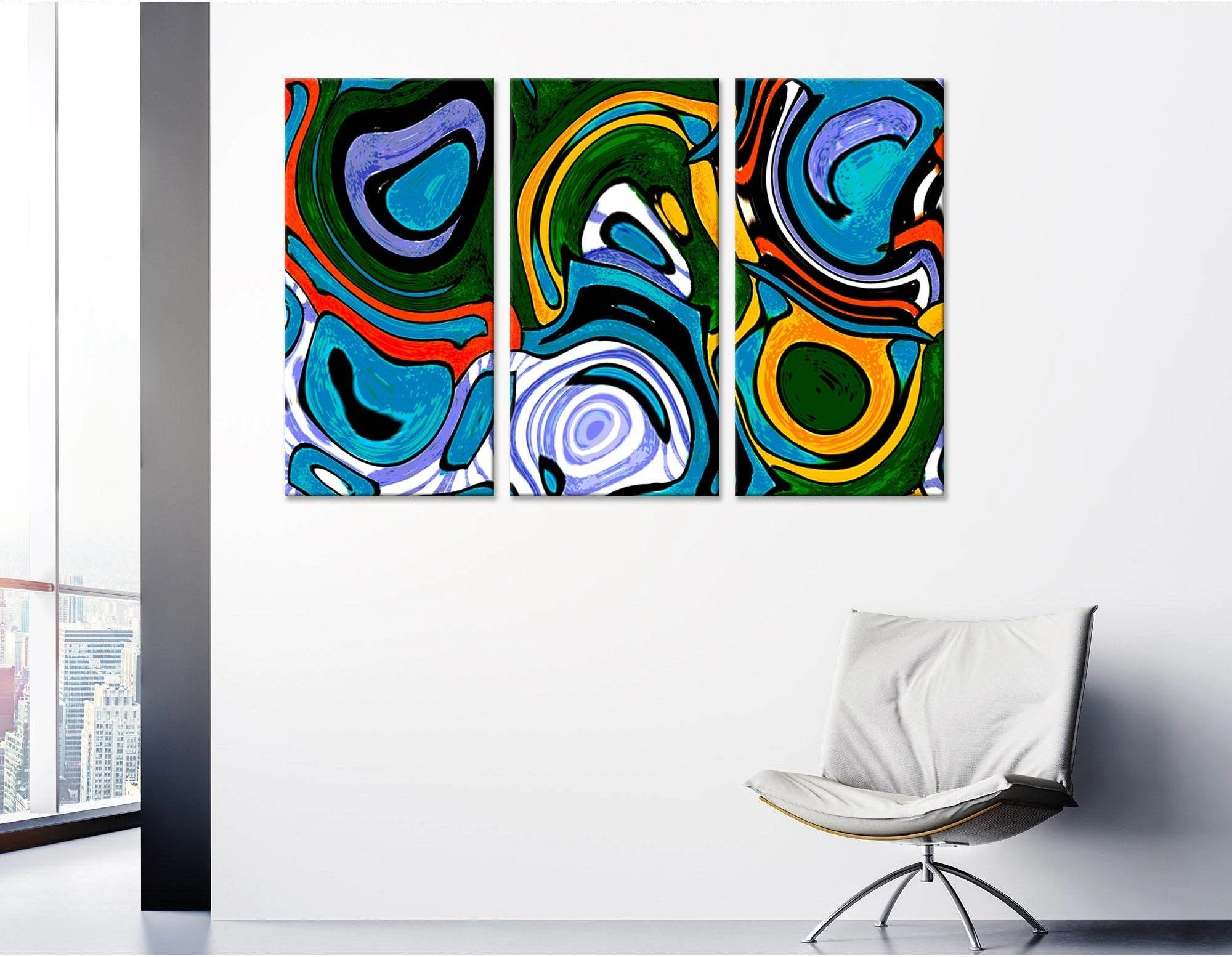 Bright Abstract №04325 Ready to Hang Canvas Print - Zellart Canvas Prints ALL_Products