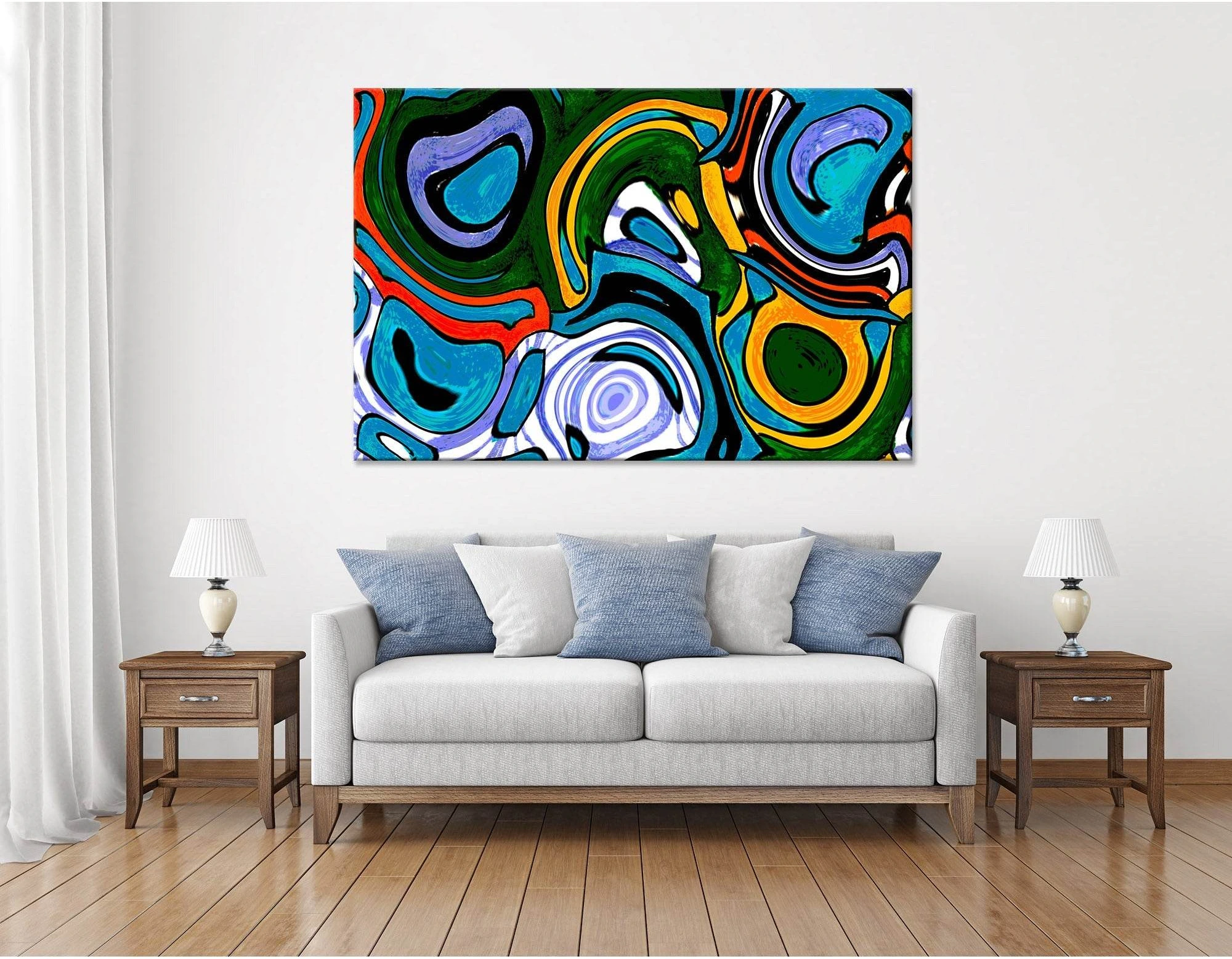 Bright Abstract №04325 Ready to Hang Canvas Print - Zellart Canvas Prints ALL_Products