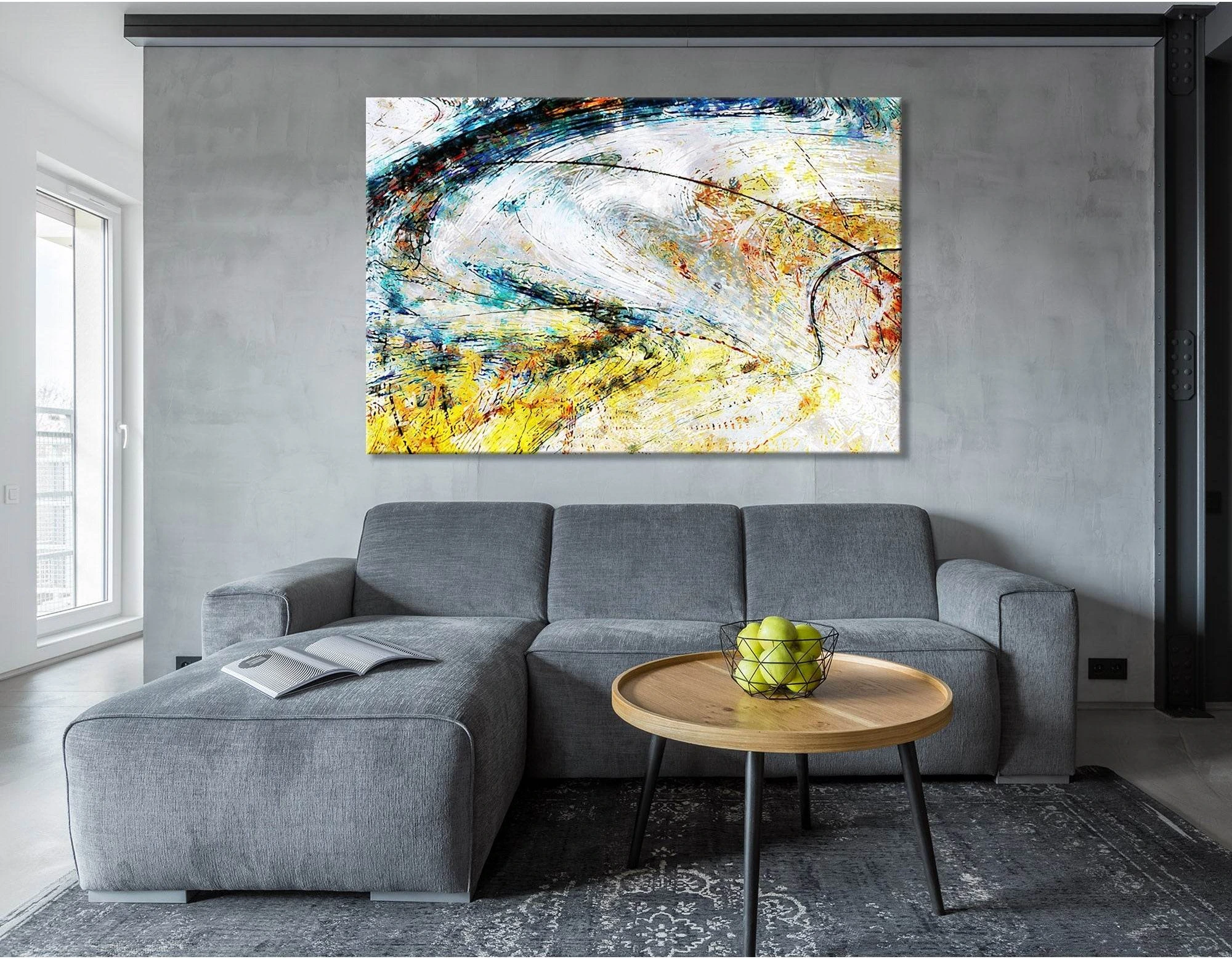 Bright Abstract №04356 Ready to Hang Canvas Print - Zellart Canvas Prints ALL_Products