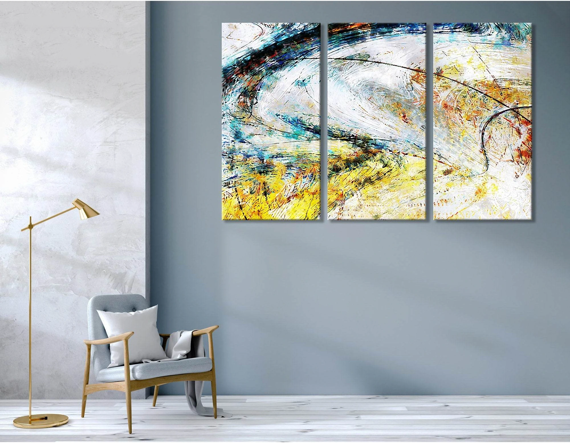Bright Abstract №04356 Ready to Hang Canvas Print - Zellart Canvas Prints ALL_Products