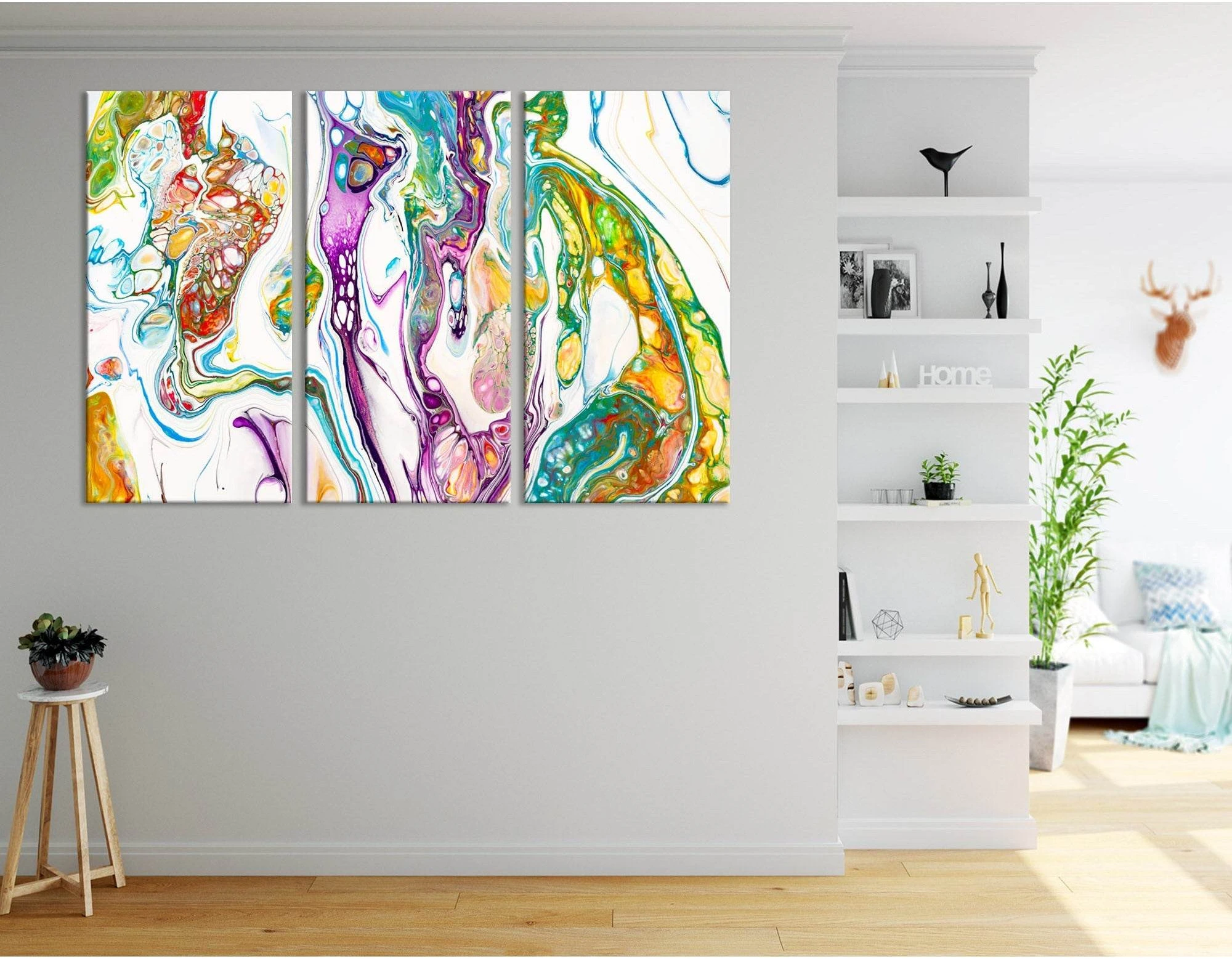 Bright Colorful Abstract №04393 Ready to Hang Canvas Print - Zellart Canvas Prints ALL_Products