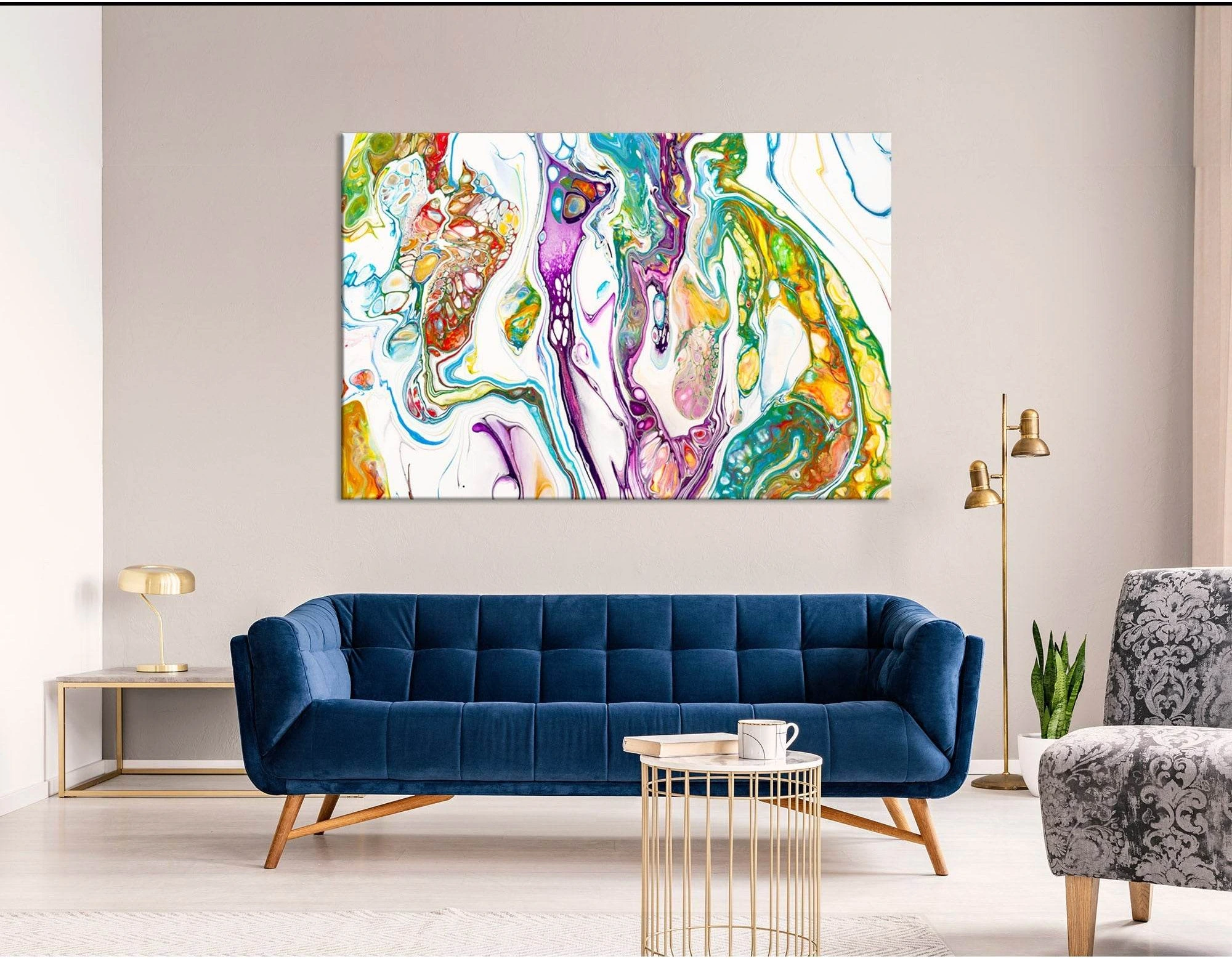 Bright Colorful Abstract №04393 Ready to Hang Canvas Print - Zellart Canvas Prints ALL_Products