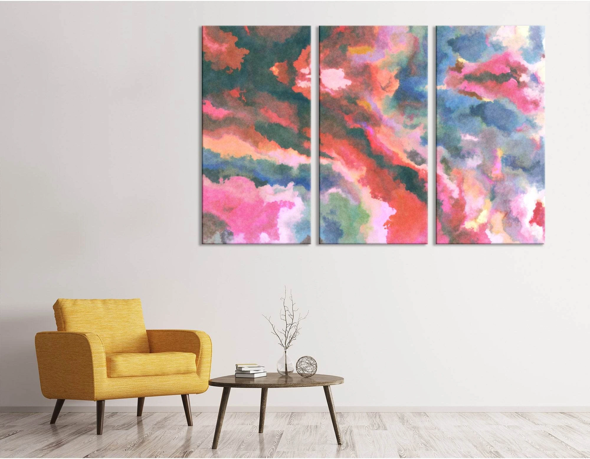 Bright Pink Abstract №04340 Ready to Hang Canvas Print - Zellart Canvas Prints ALL_Products